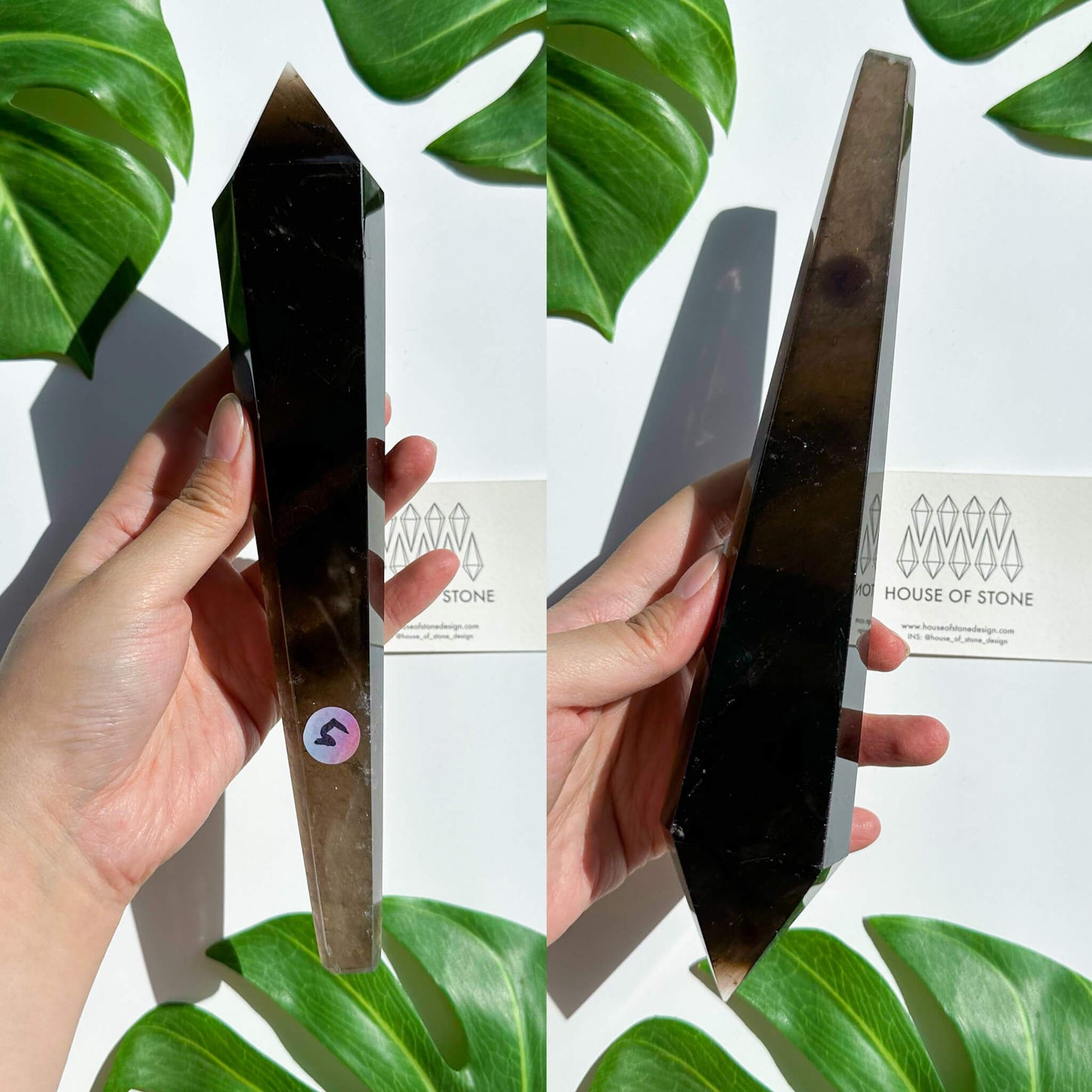 Natural Smoky Quartz Wand/Smoky Quartz Crystal Point Wand/Smoky Quartz Wand/Smoky Quartz Stem/Crystal Handle/Wedding Bouquet Handle/Root Chakra Healing/AAA
