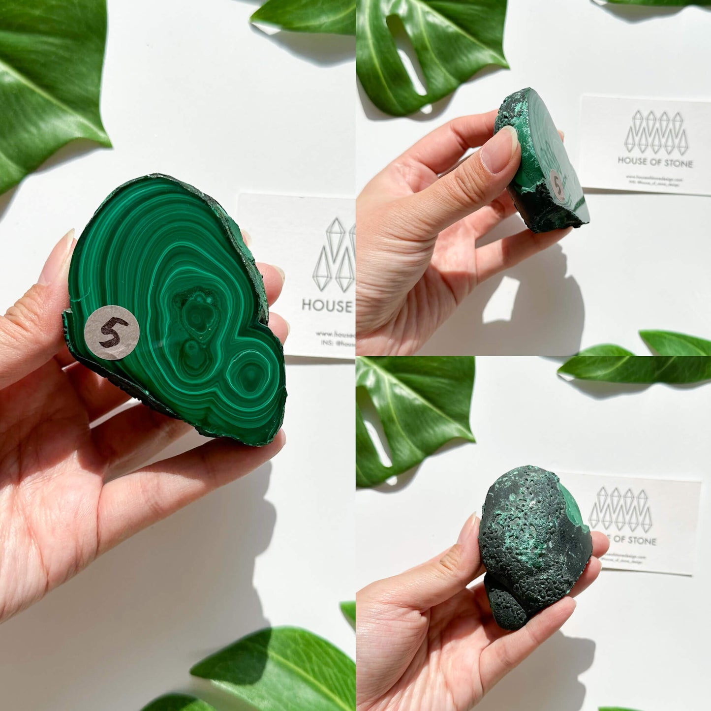Genuine Malachite Polished Slab Specimen/Natural Malachite Slice/Raw Malachite/Chakra