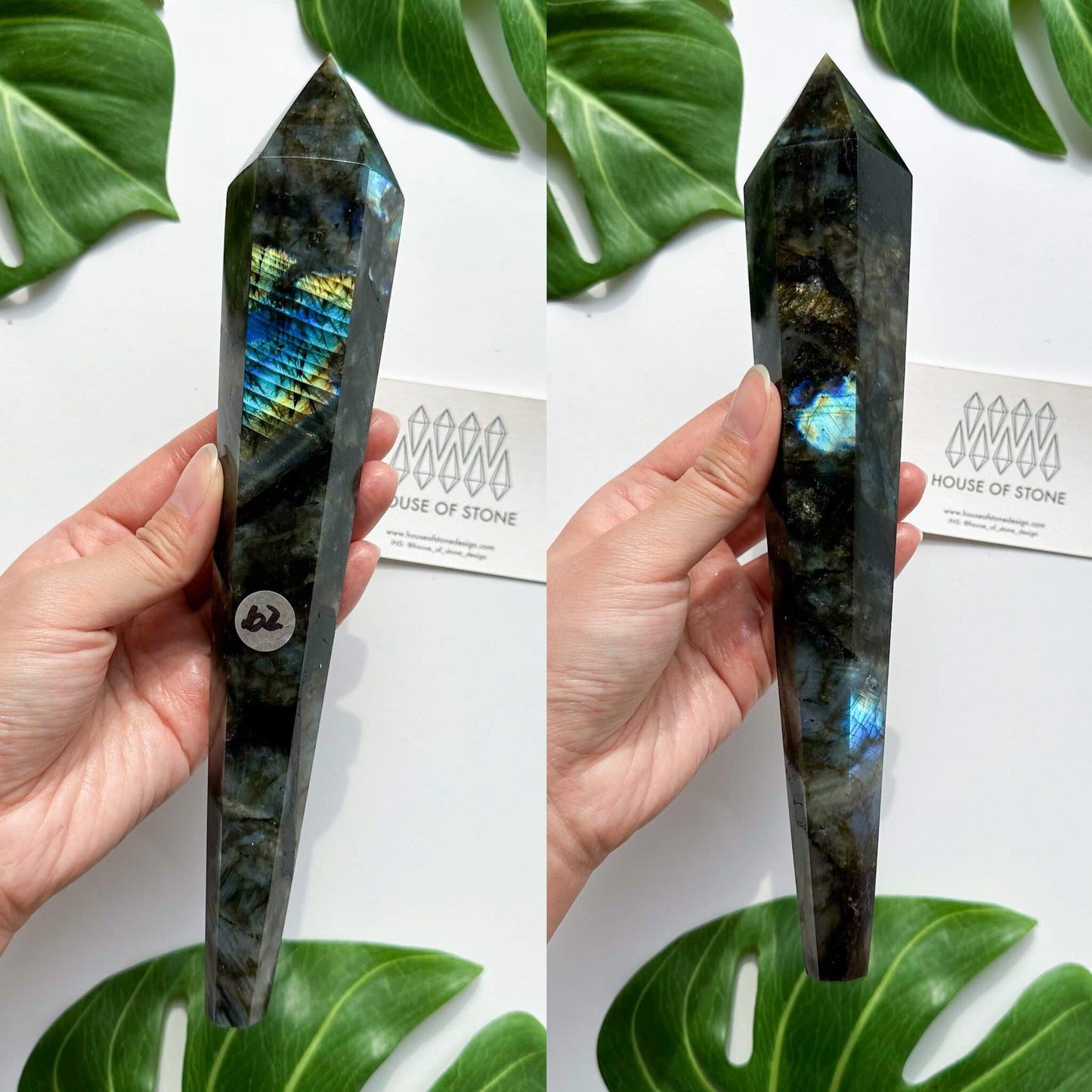 Natural Labradorite Wand/Rainbow Labradorite Crystal Point Wand/Labradorite Crystal Handle/Labradorite Stem/Wedding Bouquet Handle/Chakra Healing/AAA