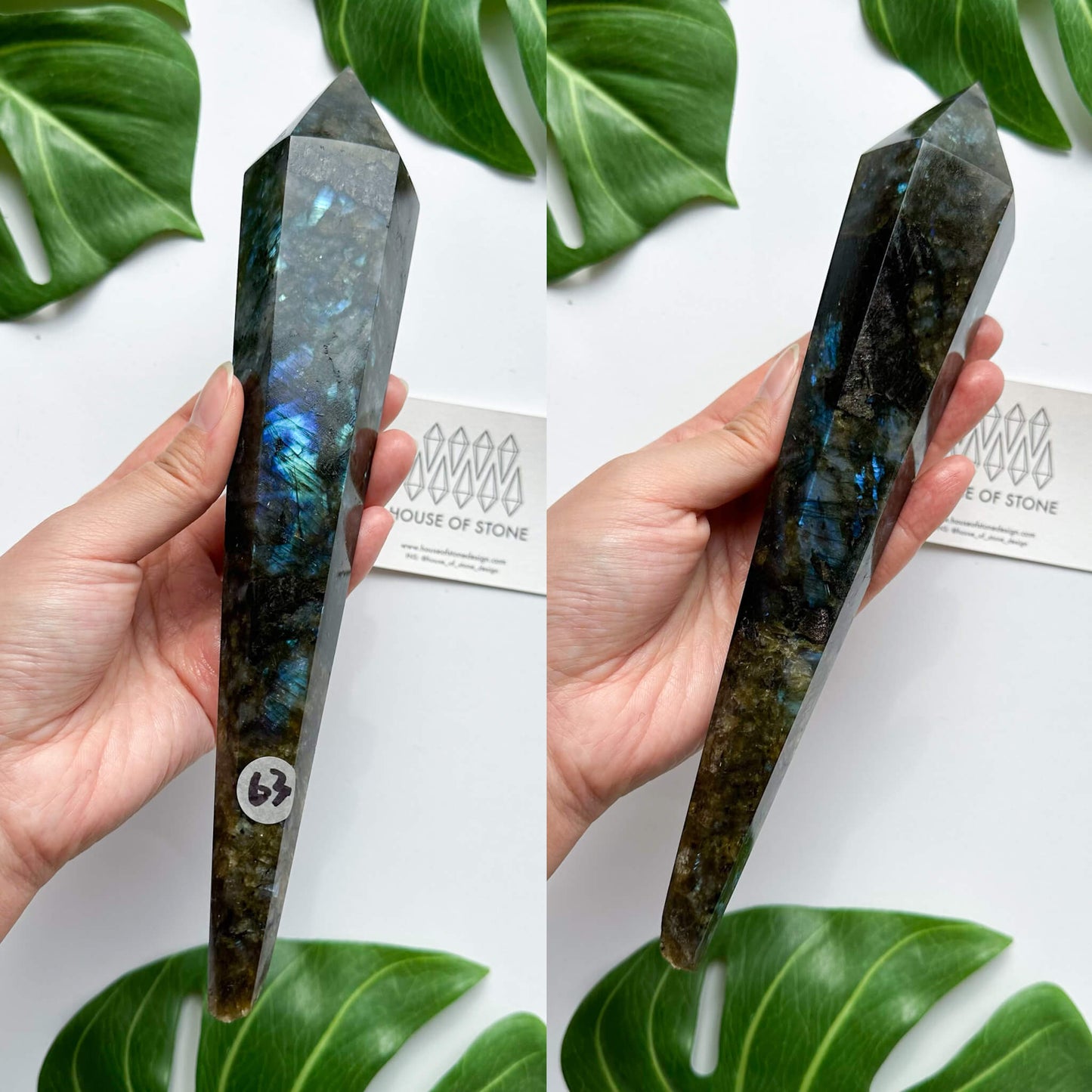 Natural Labradorite Wand/Rainbow Labradorite Crystal Point Wand/Labradorite Crystal Handle/Labradorite Stem/Wedding Bouquet Handle/Chakra Healing/AAA