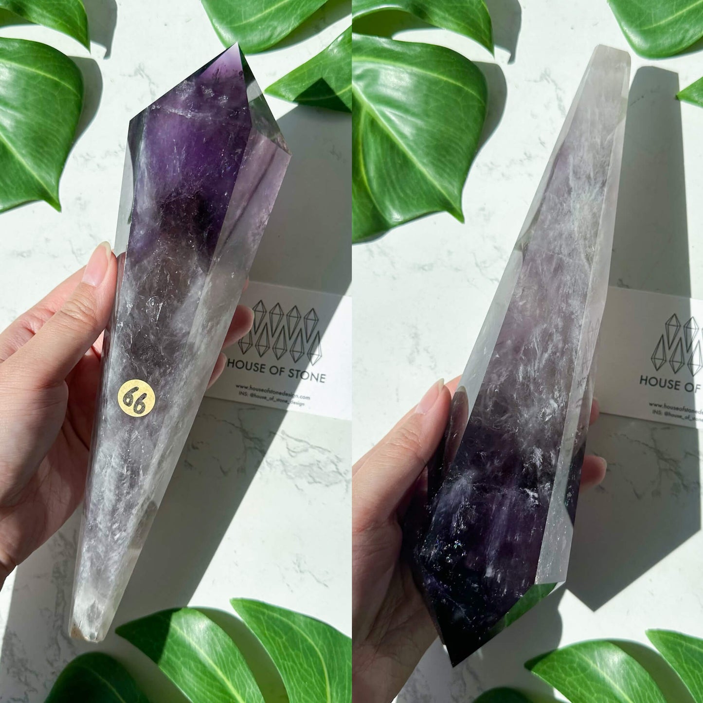 Amethyst Wand/Natural Amethyst Point Wand/High Quality Amethyst Rainbow Crystal Point Wand/Amethyst Handle/Amethyst Stem/Meditation Tool/AAA