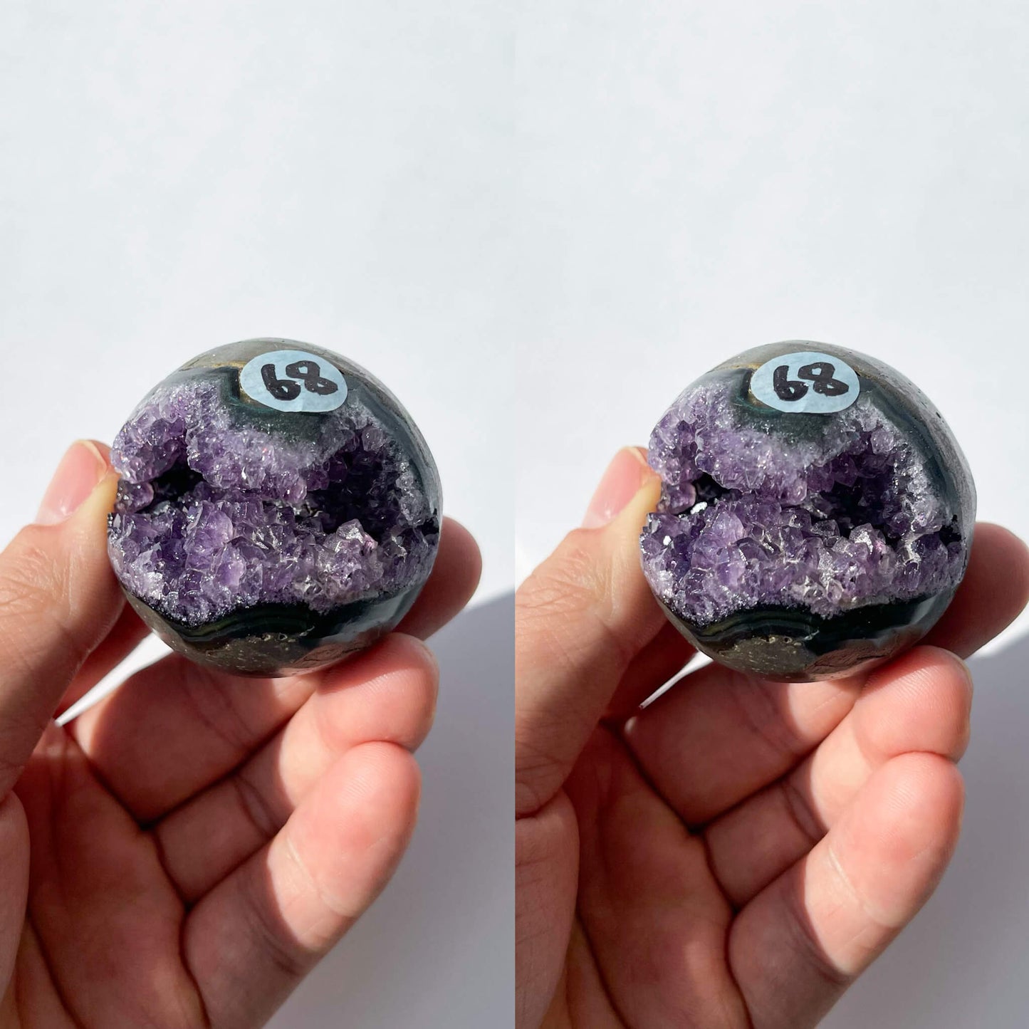 Natural Amethyst Geode Sphere/Druzy Amethyst Crystal Sphere/Amethyst Crystal Cluster Sphere/ChakraHealing/Meditation Tools/AAA