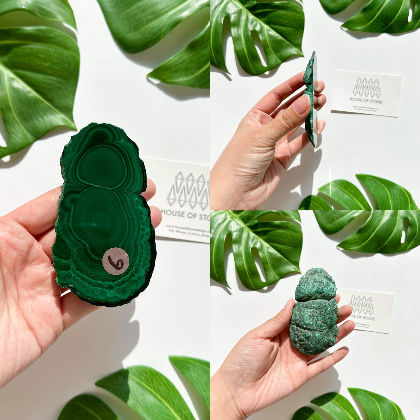 Genuine Malachite Polished Slab Specimen/Natural Malachite Slice/Raw Malachite/Chakra