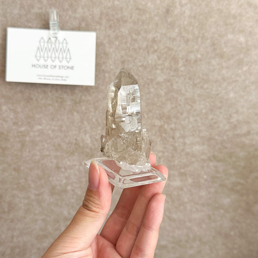 Swiss Tessin Smoky Quartz Point Specimen/Switzerland Ticino Tower/Alpine Mineral/Apls Double Terminated Quartz/Smoky Quartz Cluster6