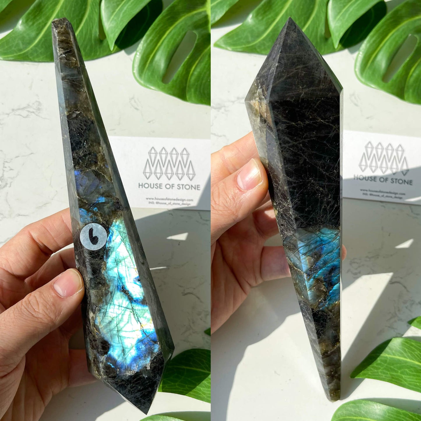 Natural Labradorite Wand/Rainbow Labradorite Crystal Point Wand/Labradorite Crystal Handle/Labradorite Stem/Wedding Bouquet Handle/Chakra Healing/AAA