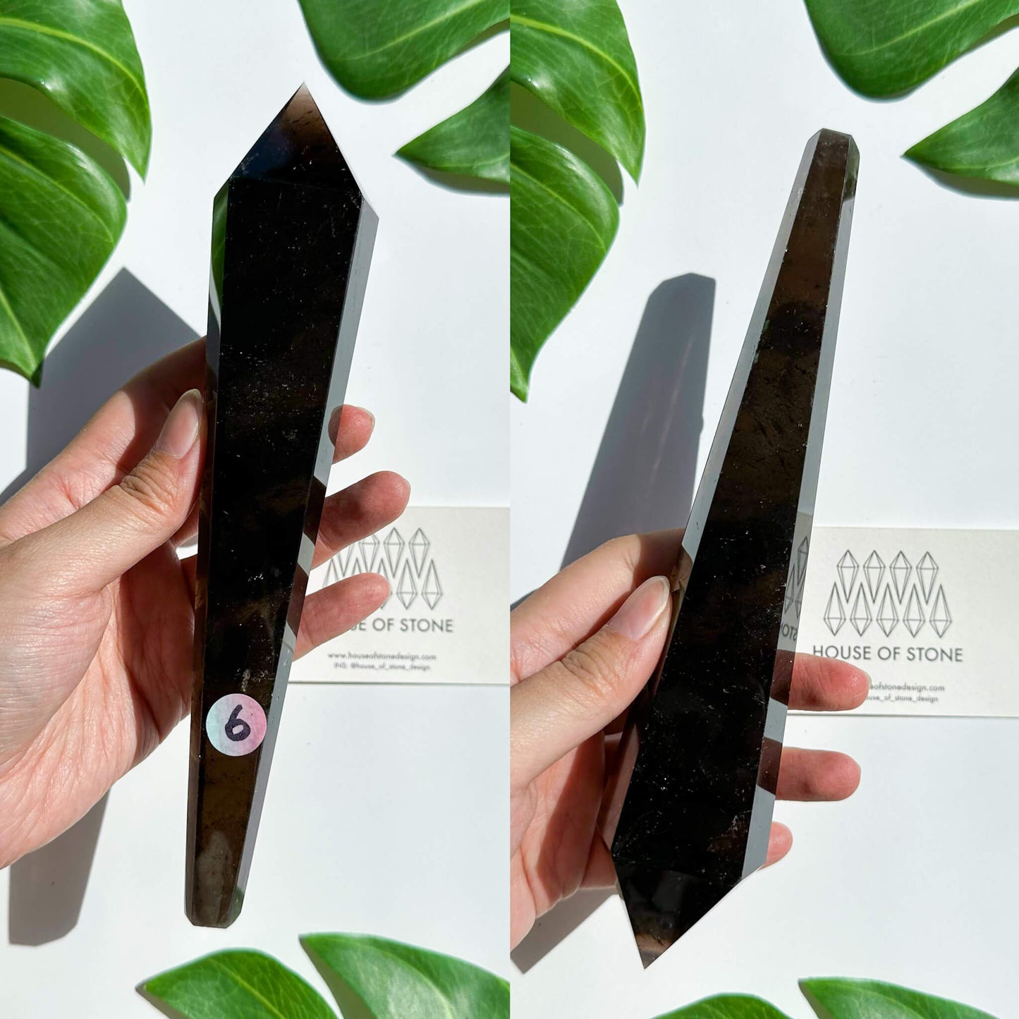 Natural Smoky Quartz Wand/Smoky Quartz Crystal Point Wand/Smoky Quartz Wand/Smoky Quartz Stem/Crystal Handle/Wedding Bouquet Handle/Root Chakra Healing/AAA