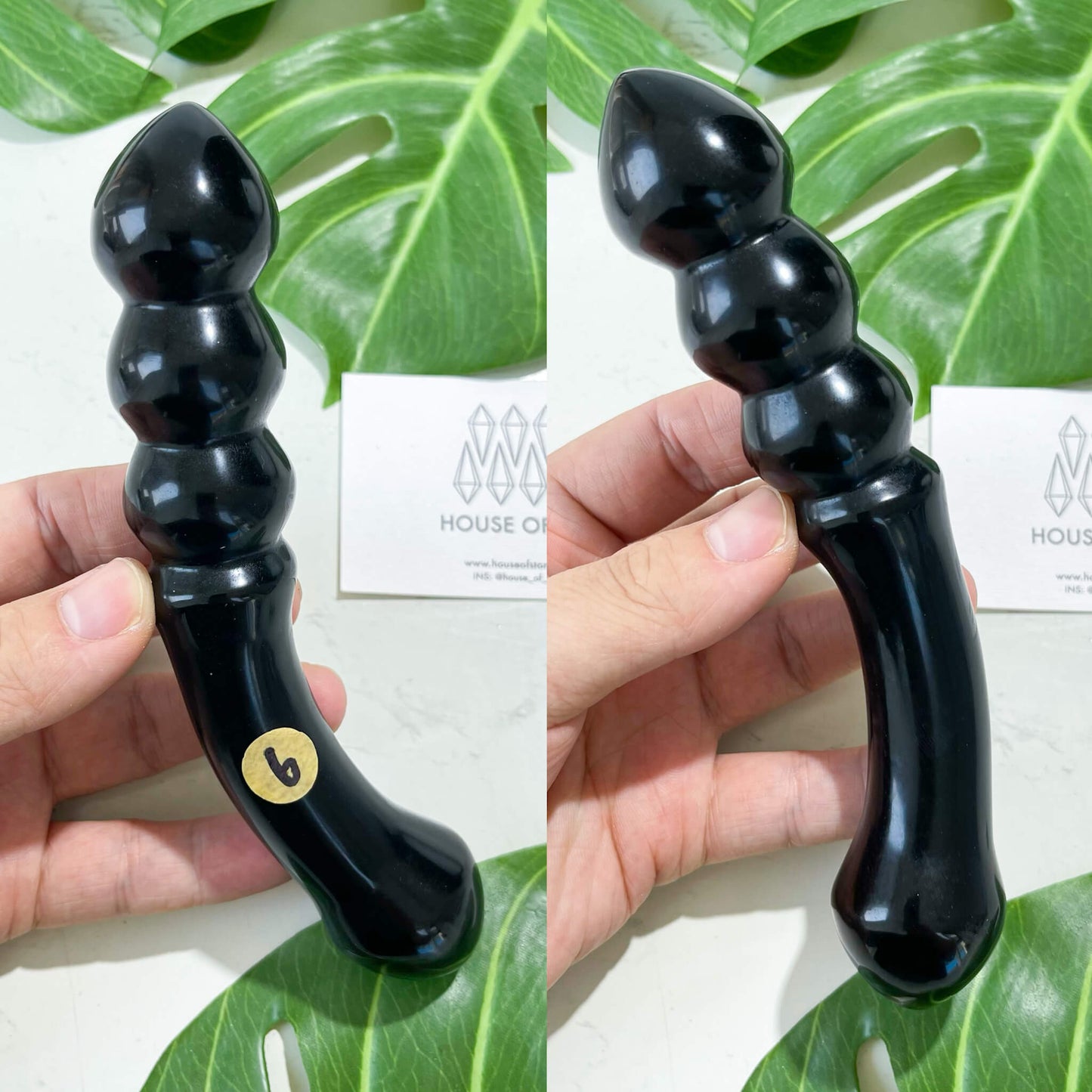 Natural Black Obsidian Massage Wand/Gemstone Crystal Yoni Wand/Root Chakra Healing/Self-love Healing Crystal Wand