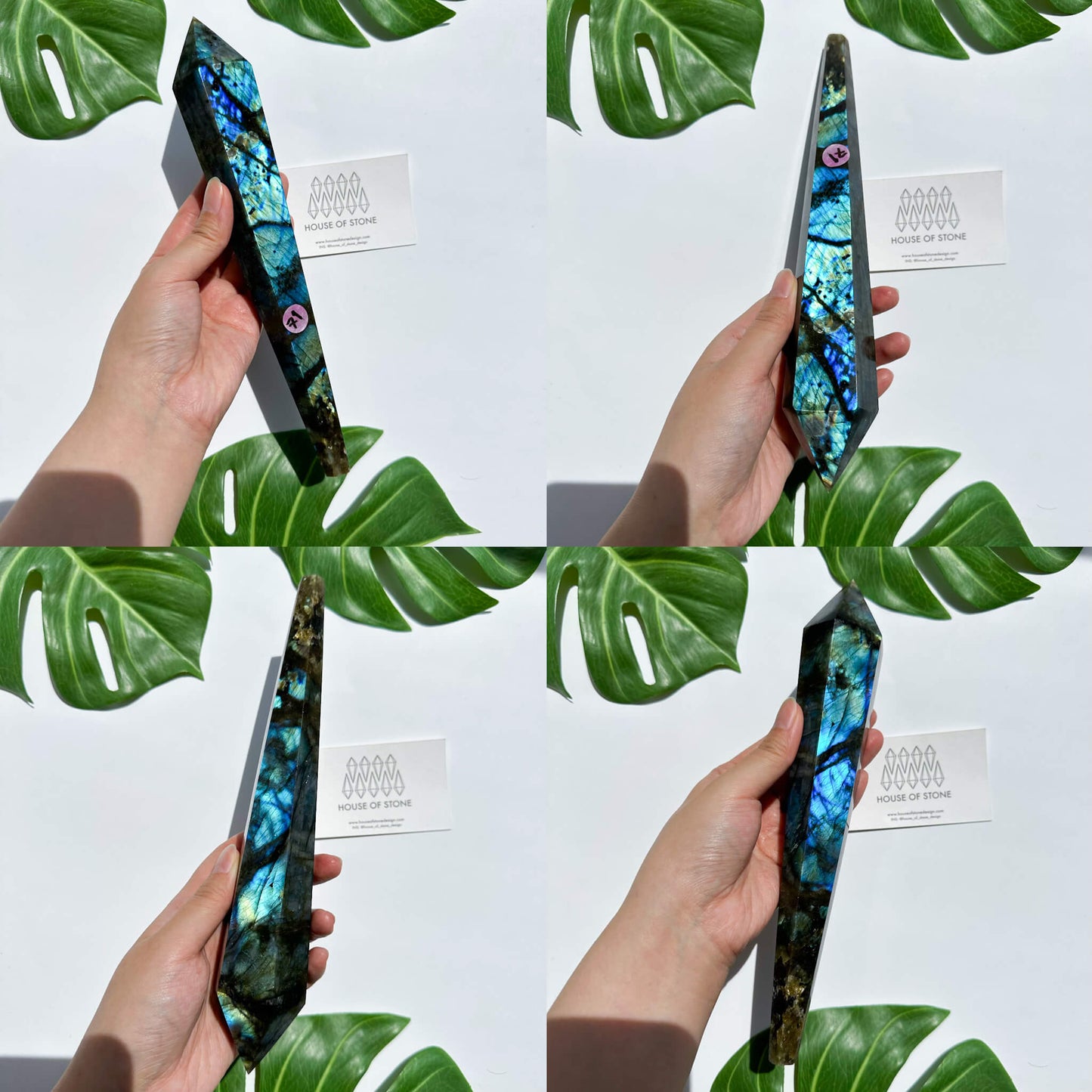 Natural Labradorite Wand/Rainbow Labradorite Crystal Point Wand/Labradorite Crystal Handle/Labradorite Stem/Wedding Bouquet Handle/Chakra Healing/AAA