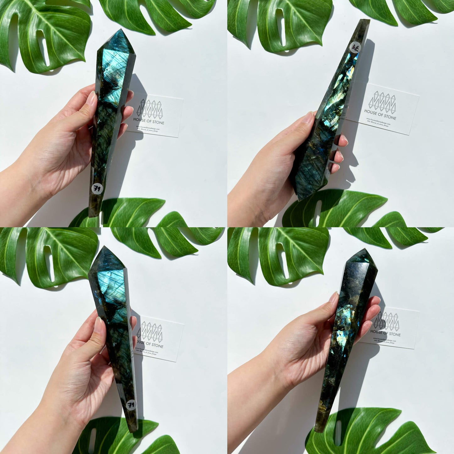 Natural Labradorite Wand/Rainbow Labradorite Crystal Point Wand/Labradorite Crystal Handle/Labradorite Stem/Wedding Bouquet Handle/Chakra Healing/AAA