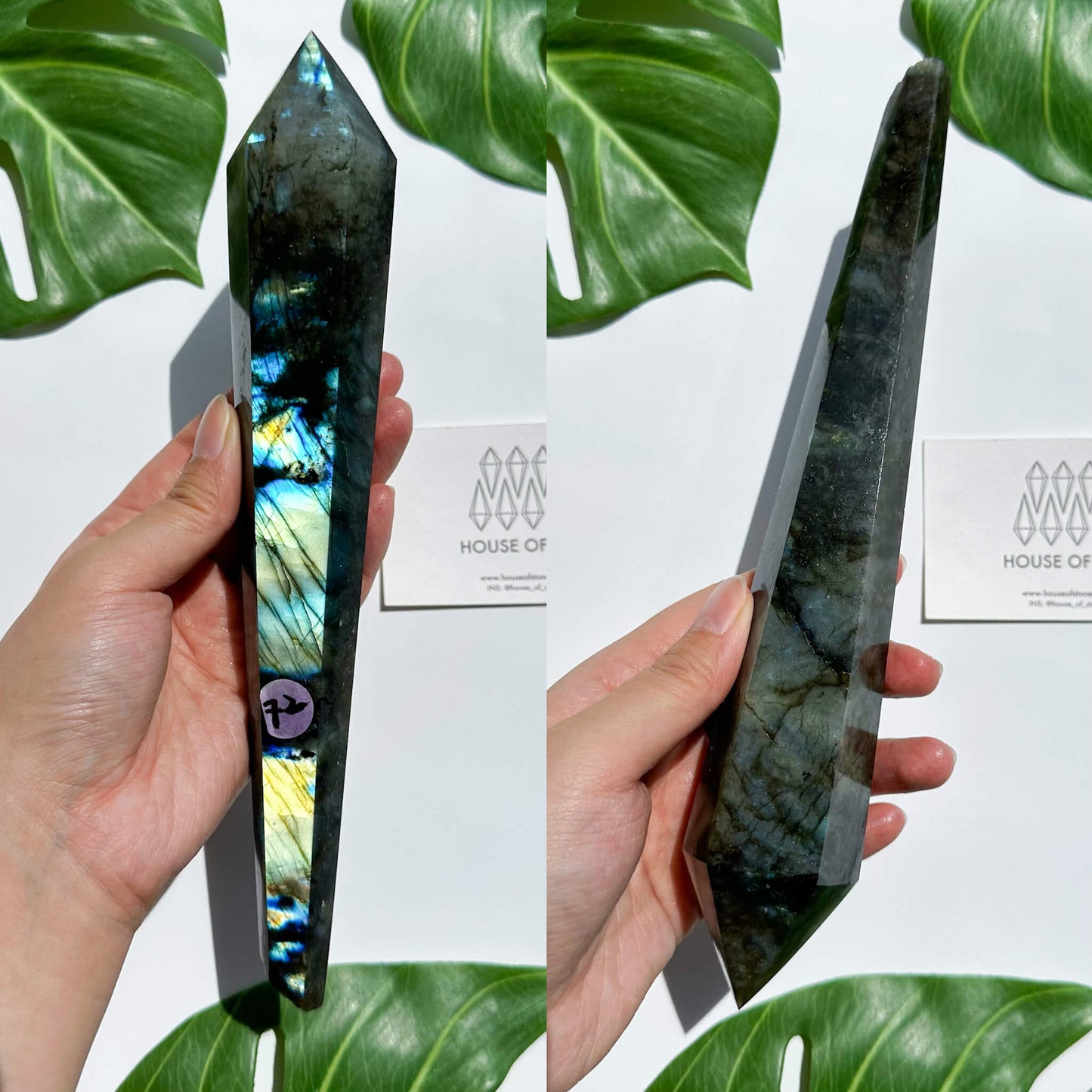 Natural Labradorite Wand/Rainbow Labradorite Crystal Point Wand/Labradorite Crystal Handle/Labradorite Stem/Wedding Bouquet Handle/Chakra Healing/AAA
