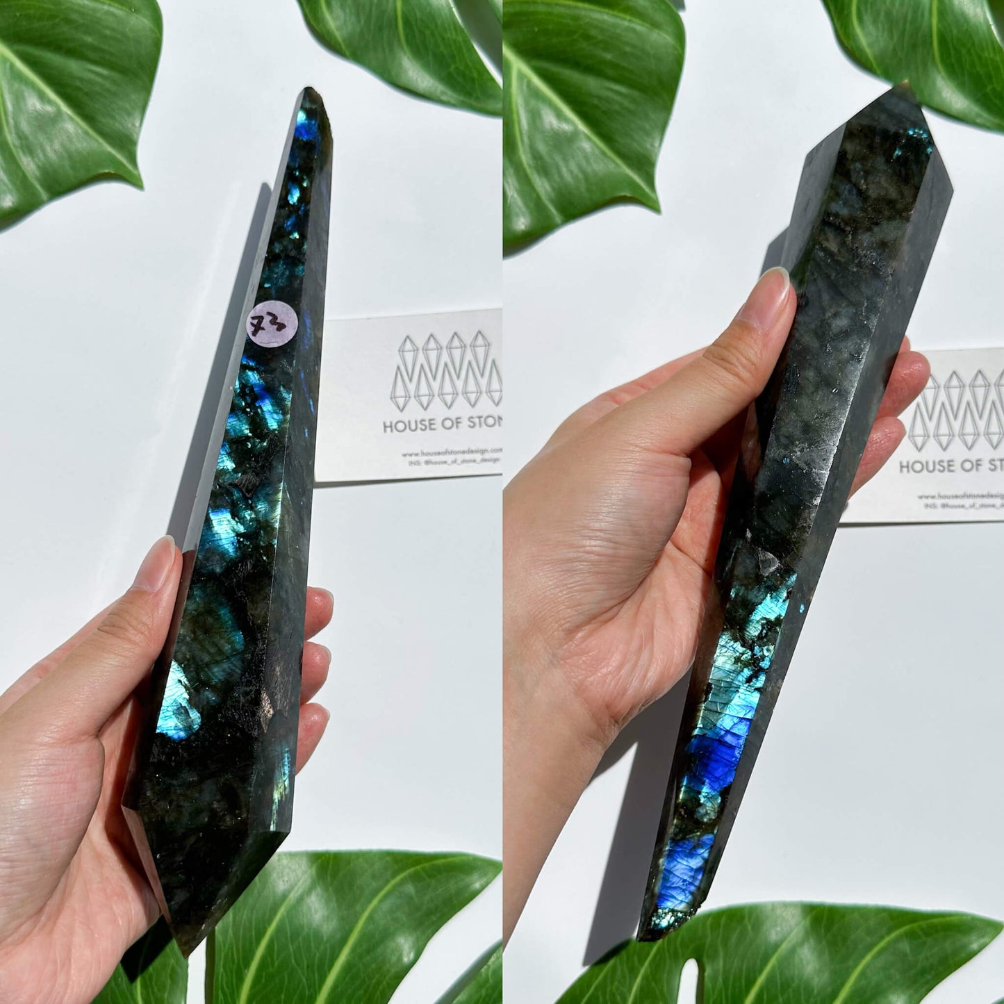 Natural Labradorite Wand/Rainbow Labradorite Crystal Point Wand/Labradorite Crystal Handle/Labradorite Stem/Wedding Bouquet Handle/Chakra Healing/AAA