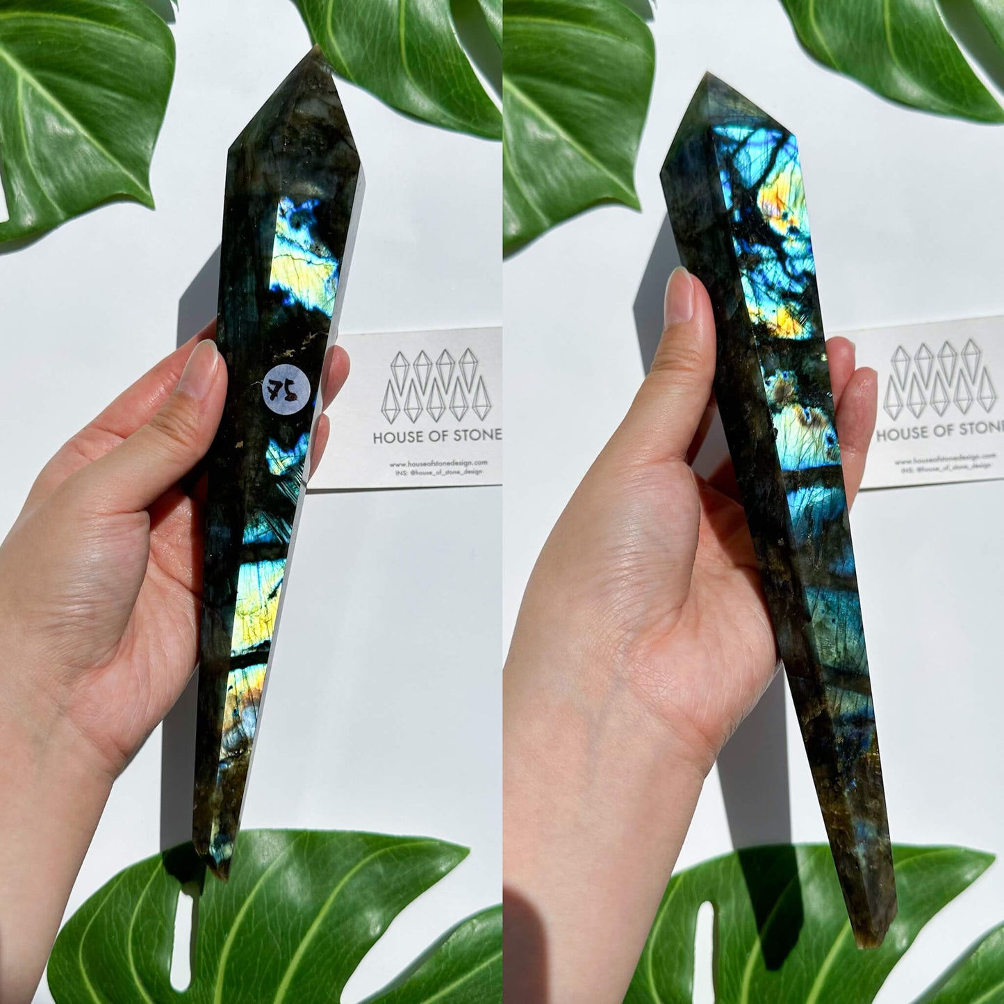 Natural Labradorite Wand/Rainbow Labradorite Crystal Point Wand/Labradorite Crystal Handle/Labradorite Stem/Wedding Bouquet Handle/Chakra Healing/AAA