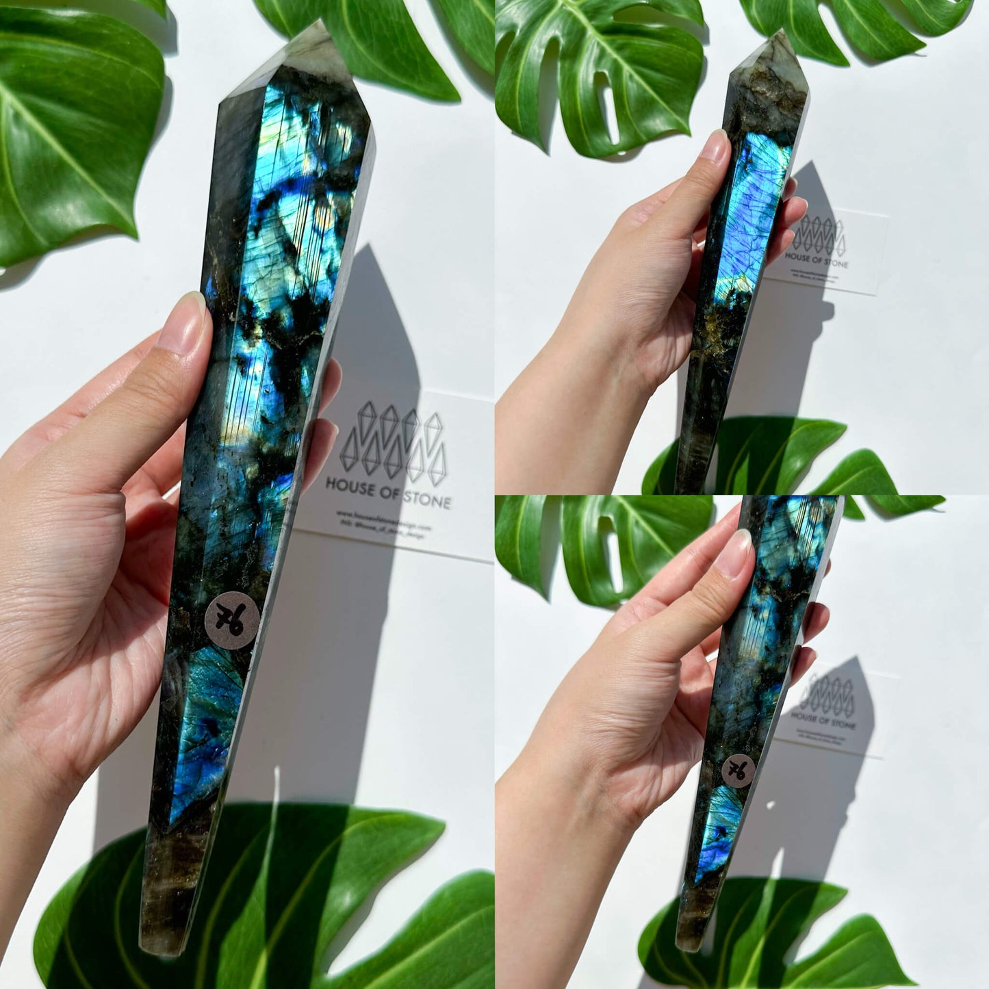 Natural Labradorite Wand/Rainbow Labradorite Crystal Point Wand/Labradorite Crystal Handle/Labradorite Stem/Wedding Bouquet Handle/Chakra Healing/AAA
