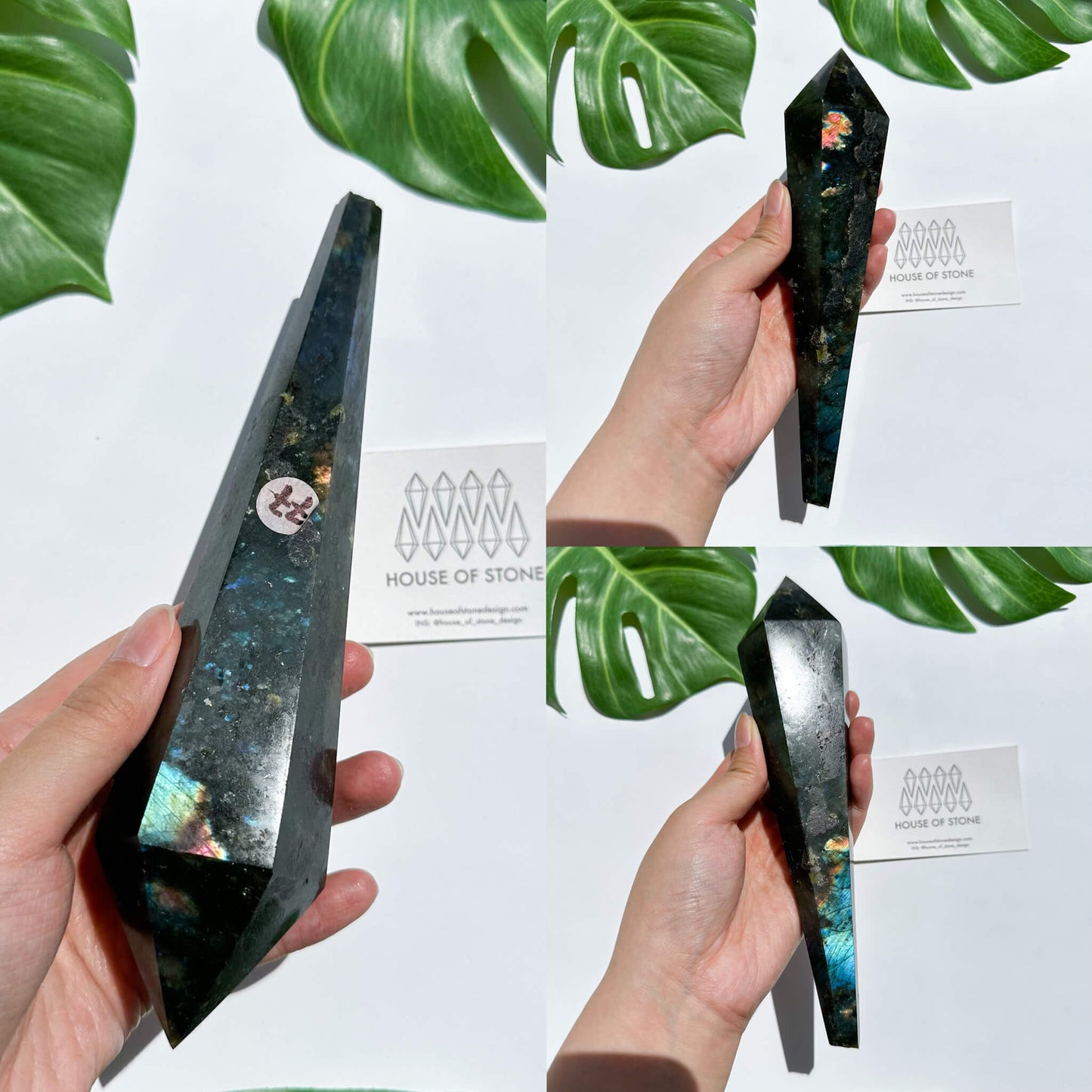Natural Labradorite Wand/Rainbow Labradorite Crystal Point Wand/Labradorite Crystal Handle/Labradorite Stem/Wedding Bouquet Handle/Chakra Healing/AAA