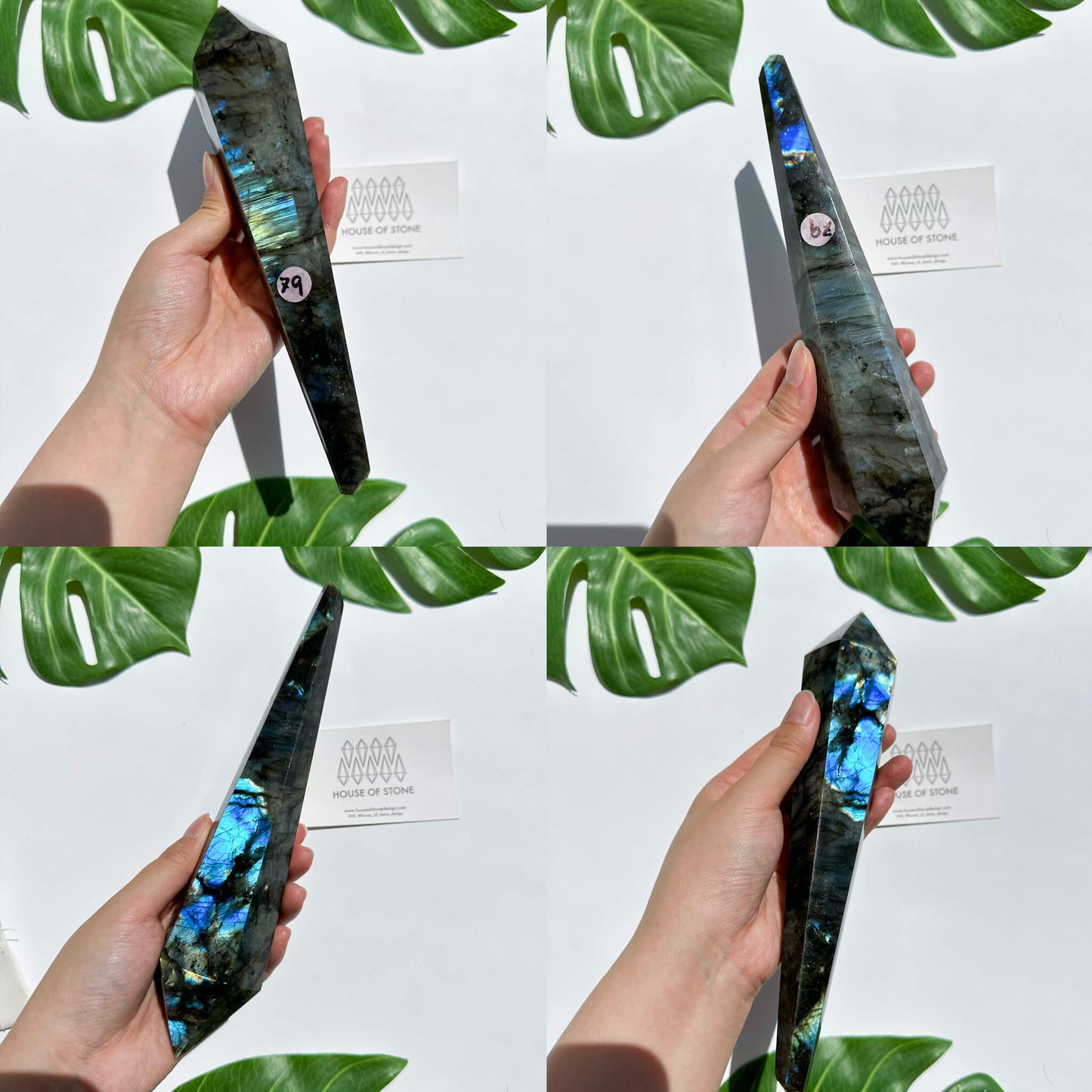 Natural Labradorite Wand/Rainbow Labradorite Crystal Point Wand/Labradorite Crystal Handle/Labradorite Stem/Wedding Bouquet Handle/Chakra Healing/AAA