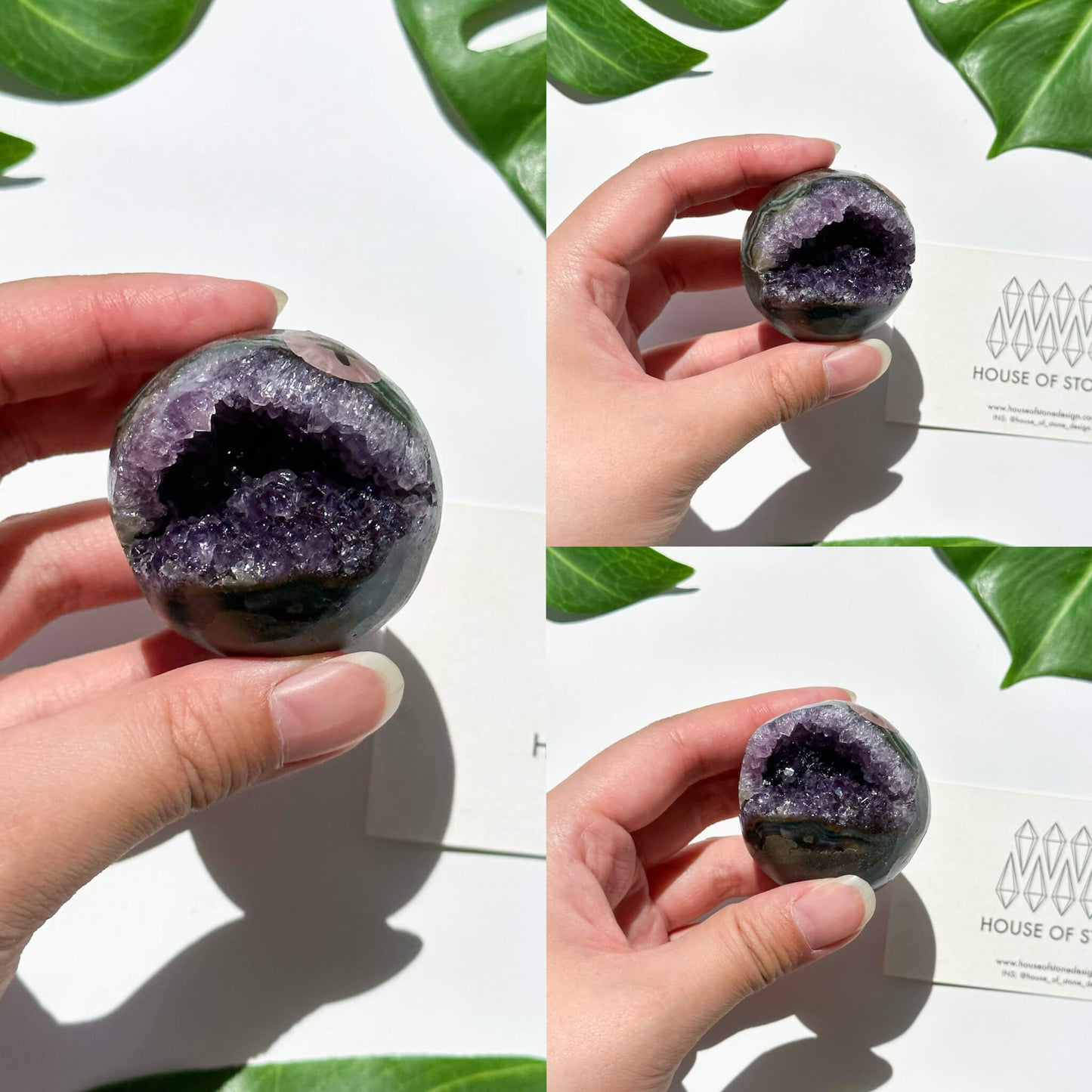 Natural Amethyst Geode Sphere/Druzy Amethyst Crystal Sphere/Amethyst Crystal Cluster Sphere/ChakraHealing/Meditation Tools/AAA