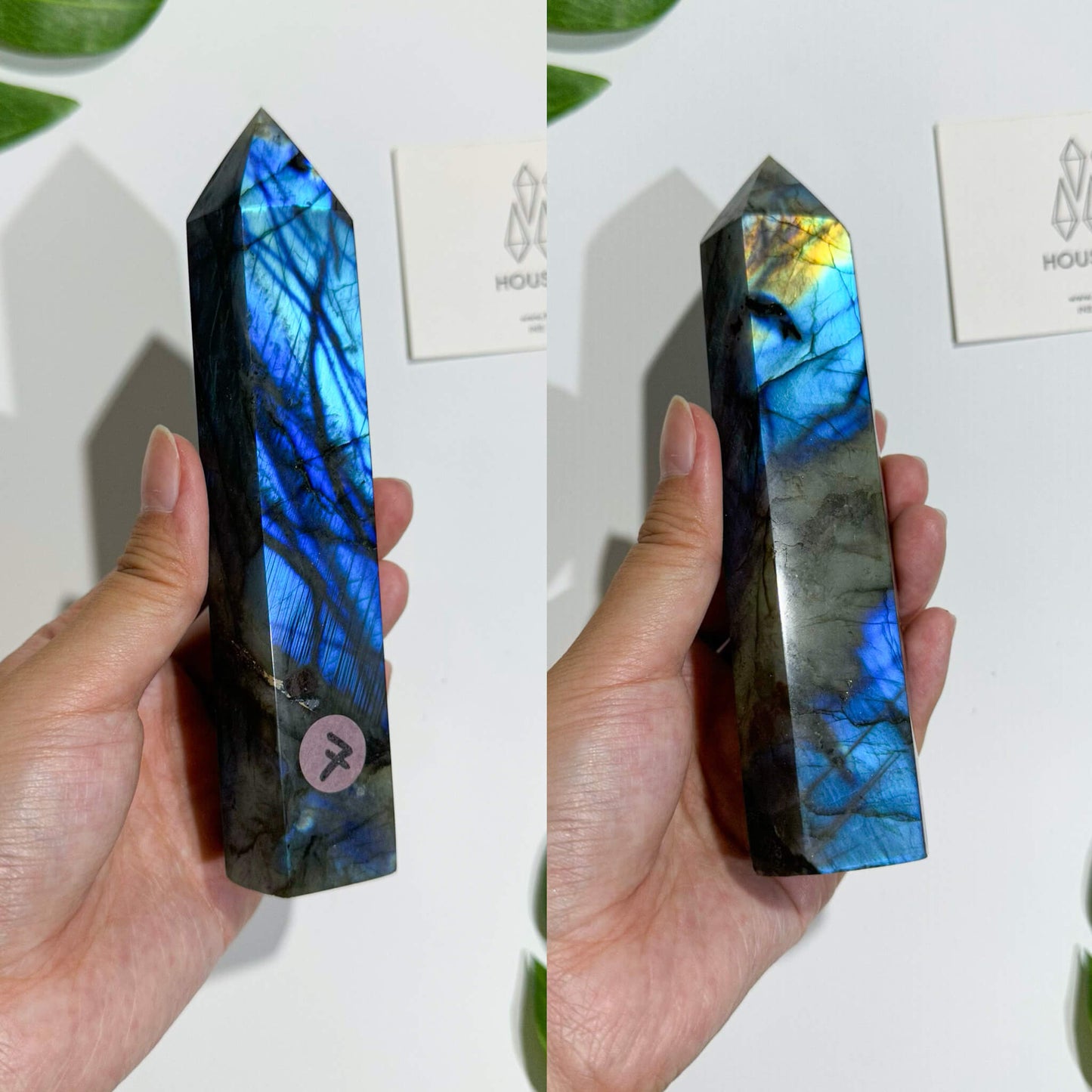 Natural Large Labradorite Point Tower/Rainbow Labradorite Crystal Point Wand/Labradorite Crystal Obelisk/Blue Flash Tower/Chakra Healing