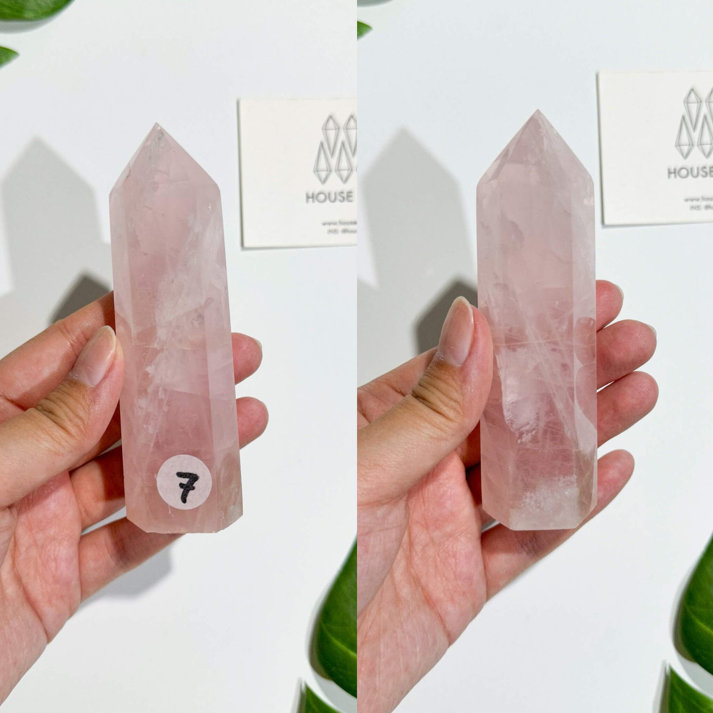 Natural Small Rose Quartz Tower/Rose Quartz Crystal Point Tower Wand/Juicy Rose Quartz Obelisk/Heart Chakra Healing/AAA