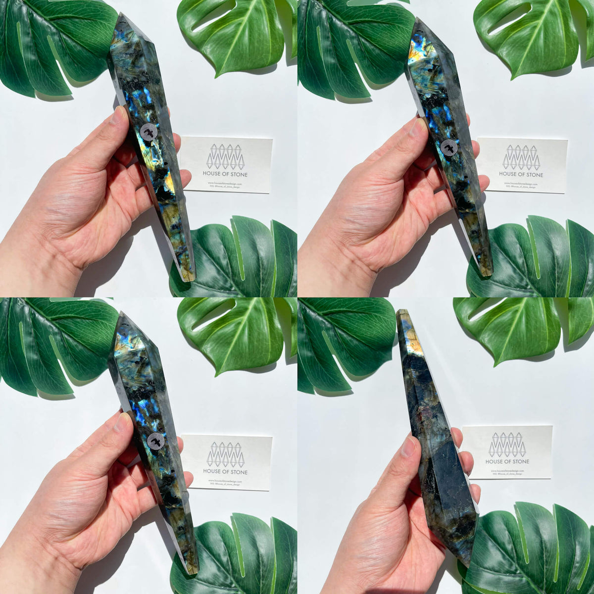 Natural Labradorite Wand/Rainbow Labradorite Crystal Point Wand/Labradorite Crystal Handle/Labradorite Stem/Wedding Bouquet Handle/Chakra Healing/AAA