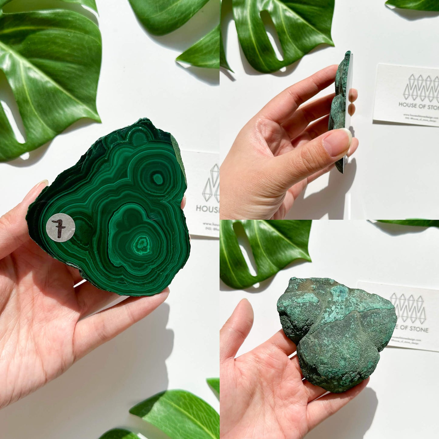 Genuine Malachite Polished Slab Specimen/Natural Malachite Slice/Raw Malachite/Chakra