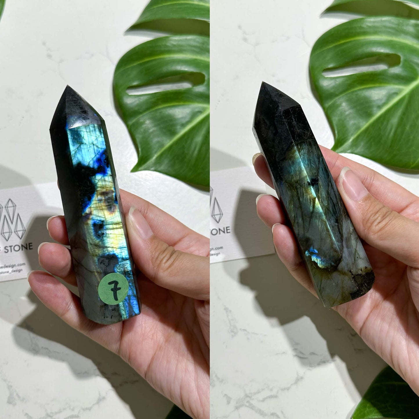 Natural Labradorite Point Tower/Rainbow Labradorite Crystal Point Wand/Labradorite Crystal Obelisk/Blue Flash Tower/Chakra Healing/AAA