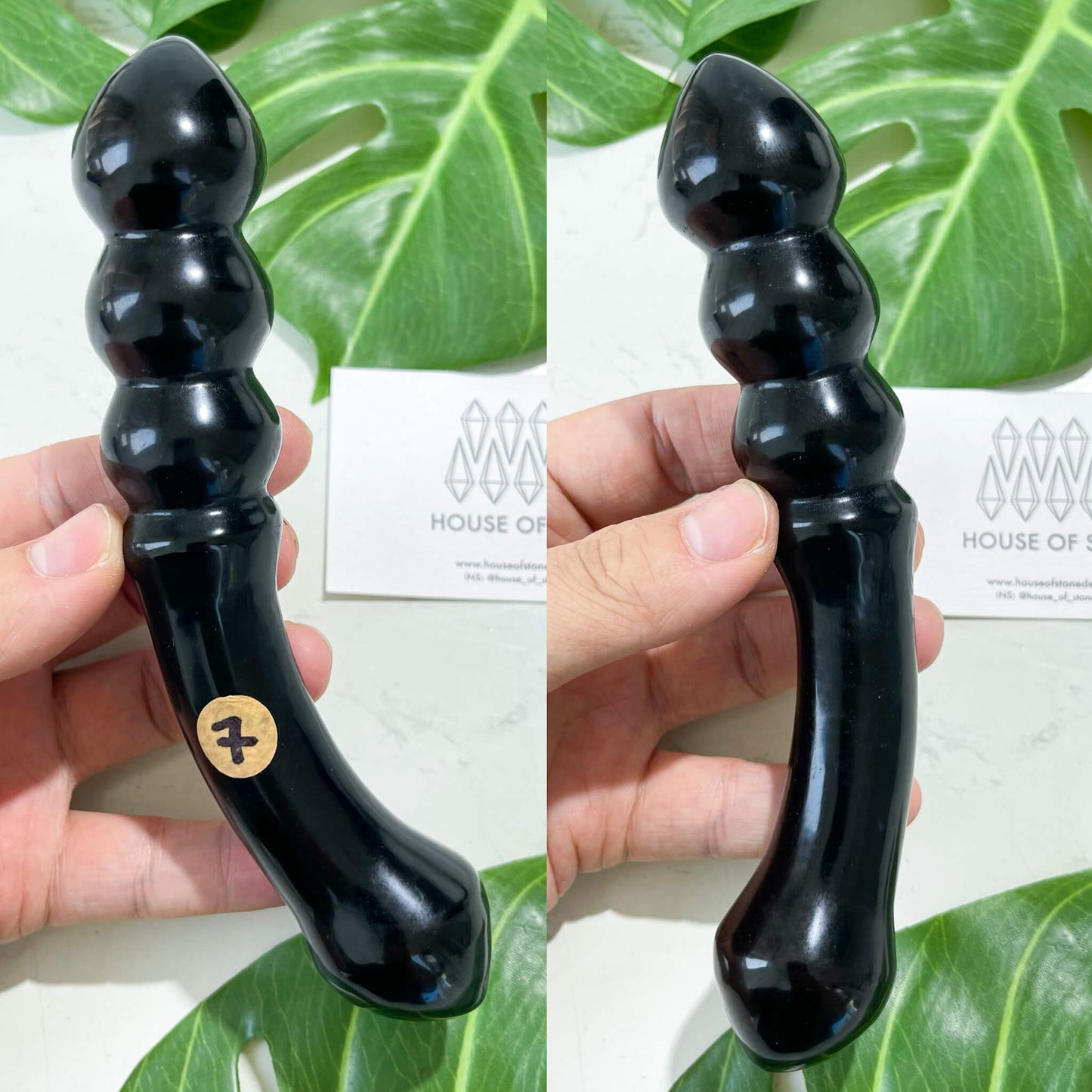 Natural Black Obsidian Massage Wand/Gemstone Crystal Yoni Wand/Root Chakra Healing/Self-love Healing Crystal Wand