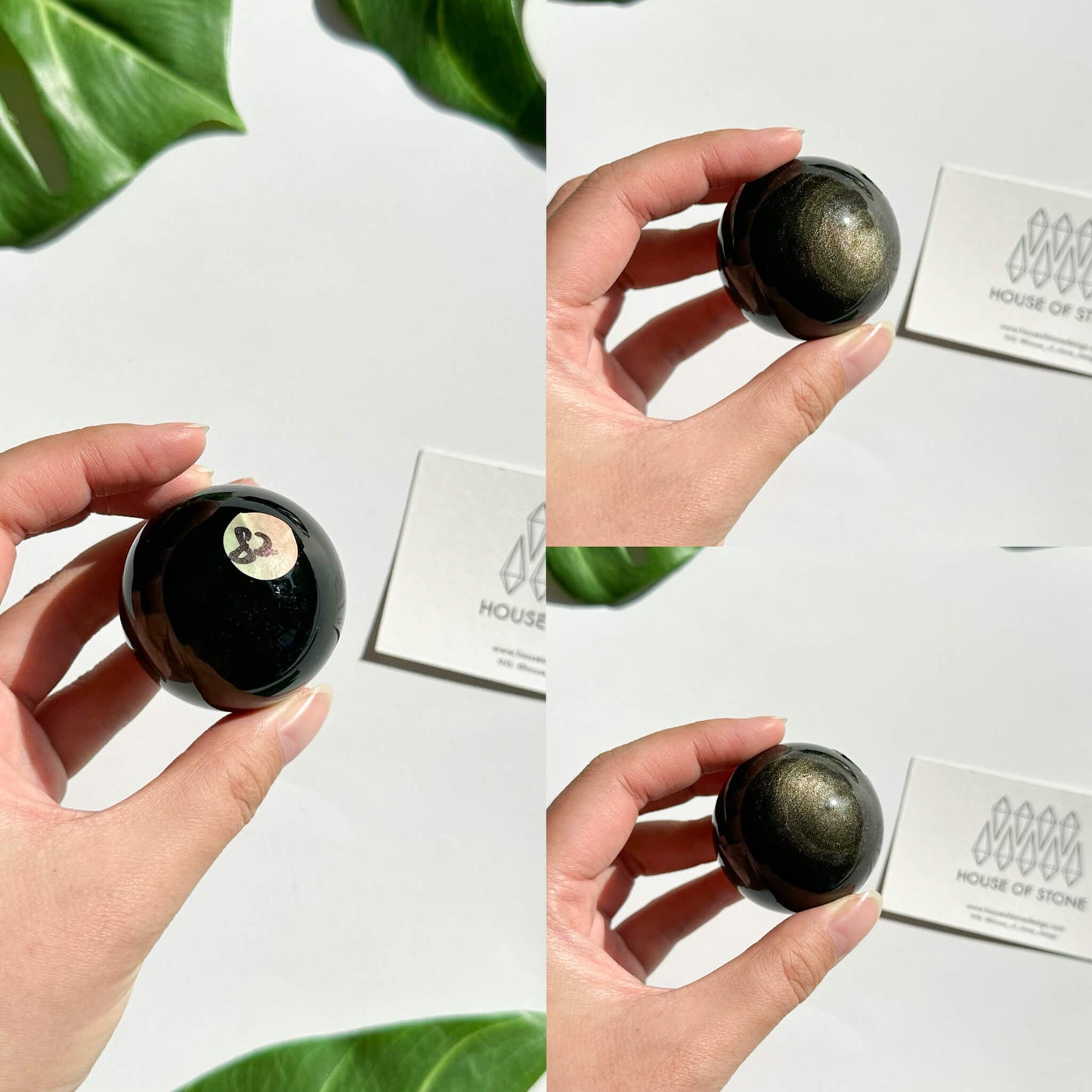 Natural Rare Gold Sheen Obsidian/Large Gold Obsidian Sphere/AAA