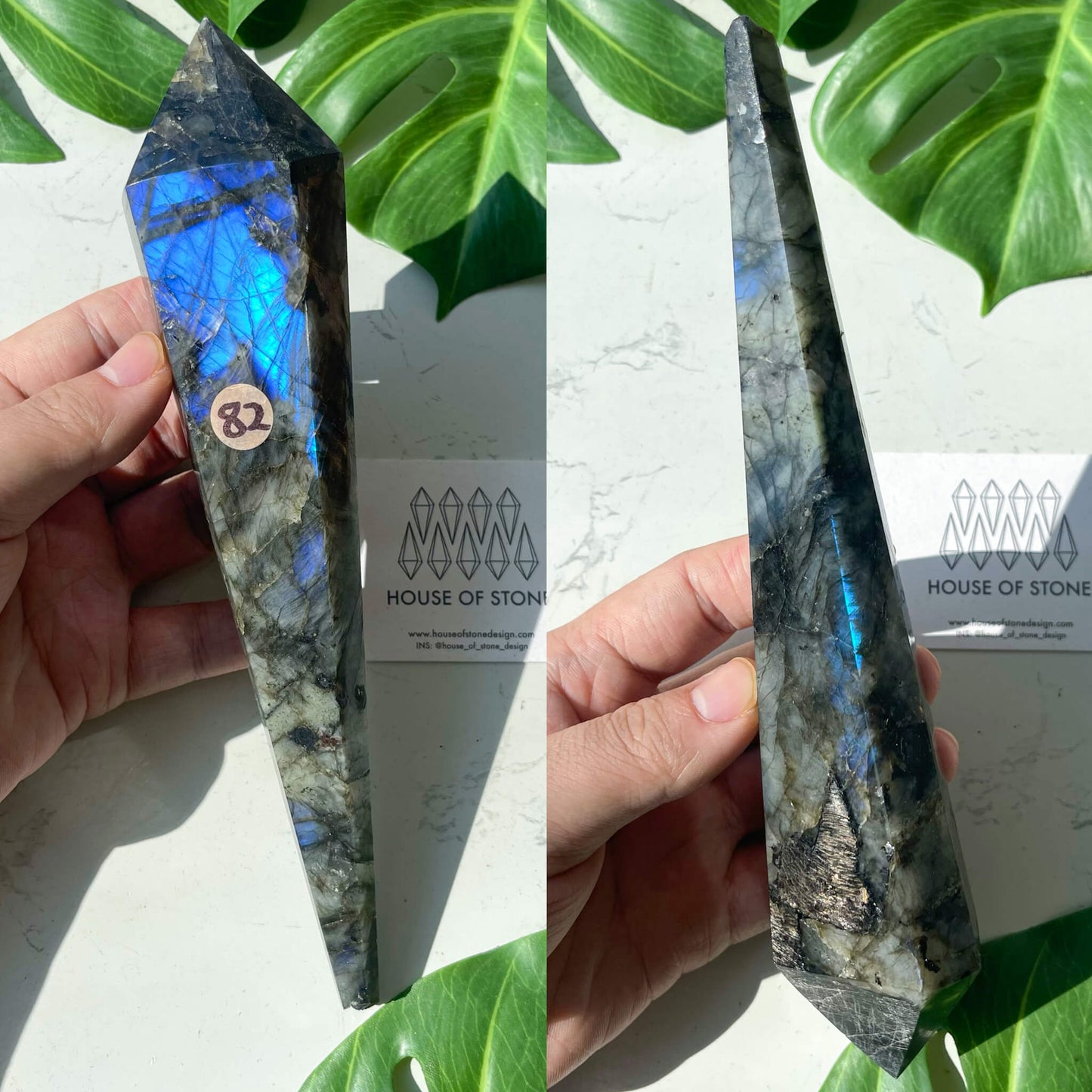 Natural Labradorite Wand/Rainbow Labradorite Crystal Point Wand/Labradorite Crystal Handle/Labradorite Stem/Wedding Bouquet Handle/Chakra Healing/AAA