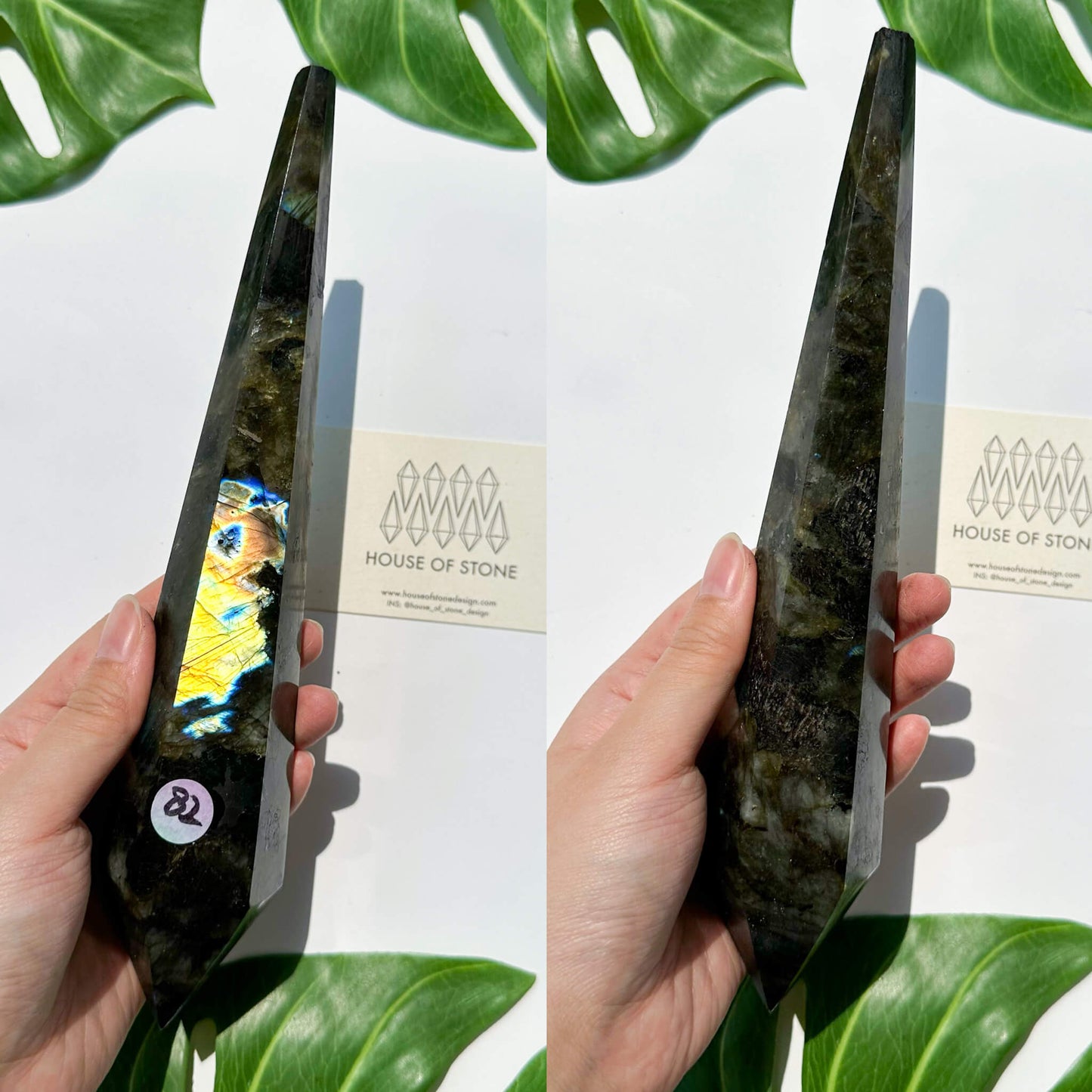 Natural Labradorite Wand/Rainbow Labradorite Crystal Point Wand/Labradorite Crystal Handle/Labradorite Stem/Wedding Bouquet Handle/Chakra Healing/AAA
