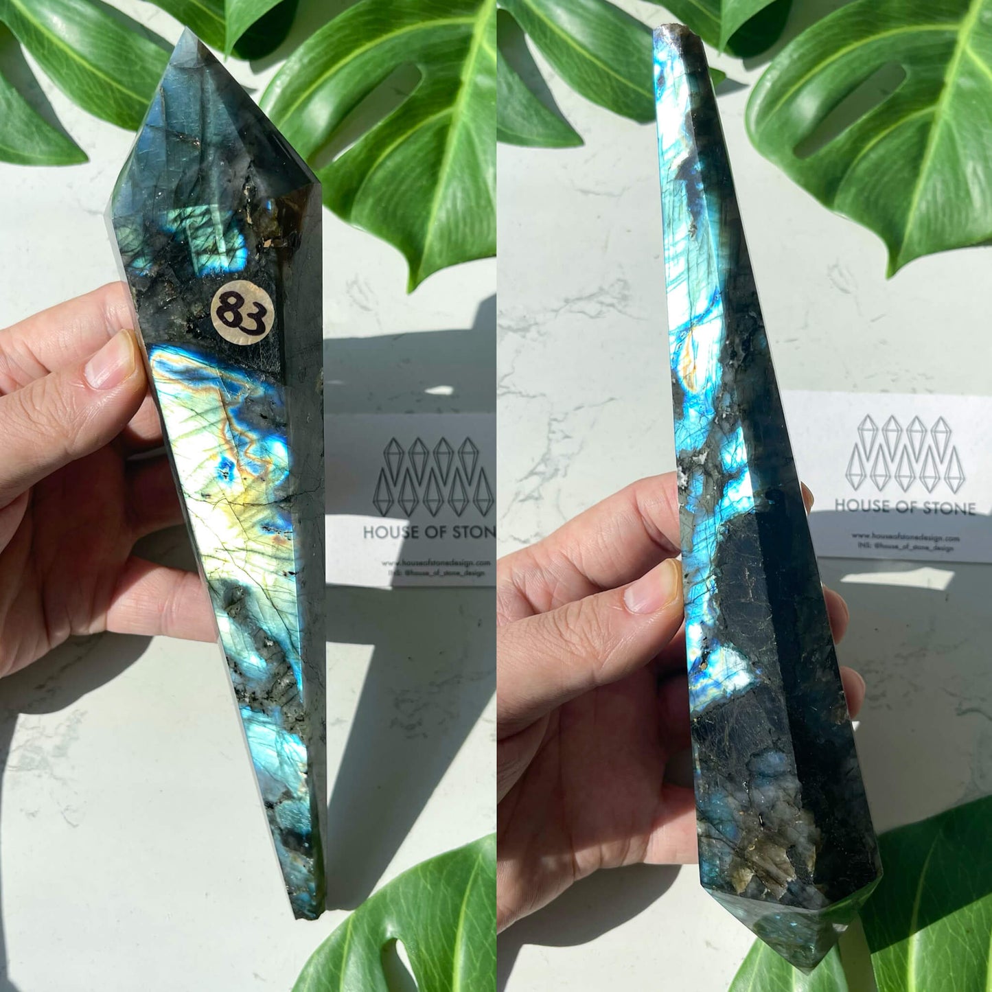 Natural Labradorite Wand/Rainbow Labradorite Crystal Point Wand/Labradorite Crystal Handle/Labradorite Stem/Wedding Bouquet Handle/Chakra Healing/AAA