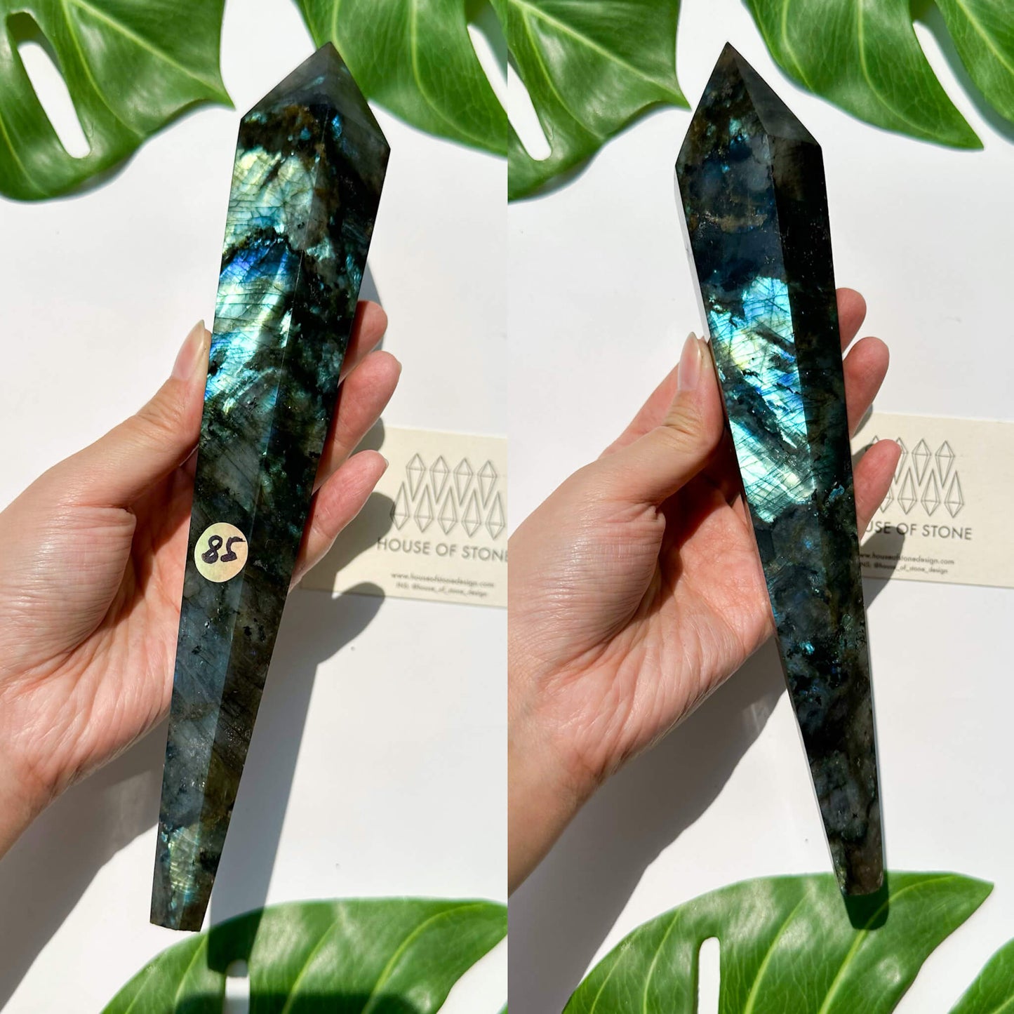 Natural Labradorite Wand/Rainbow Labradorite Crystal Point Wand/Labradorite Crystal Handle/Labradorite Stem/Wedding Bouquet Handle/Chakra Healing/AAA