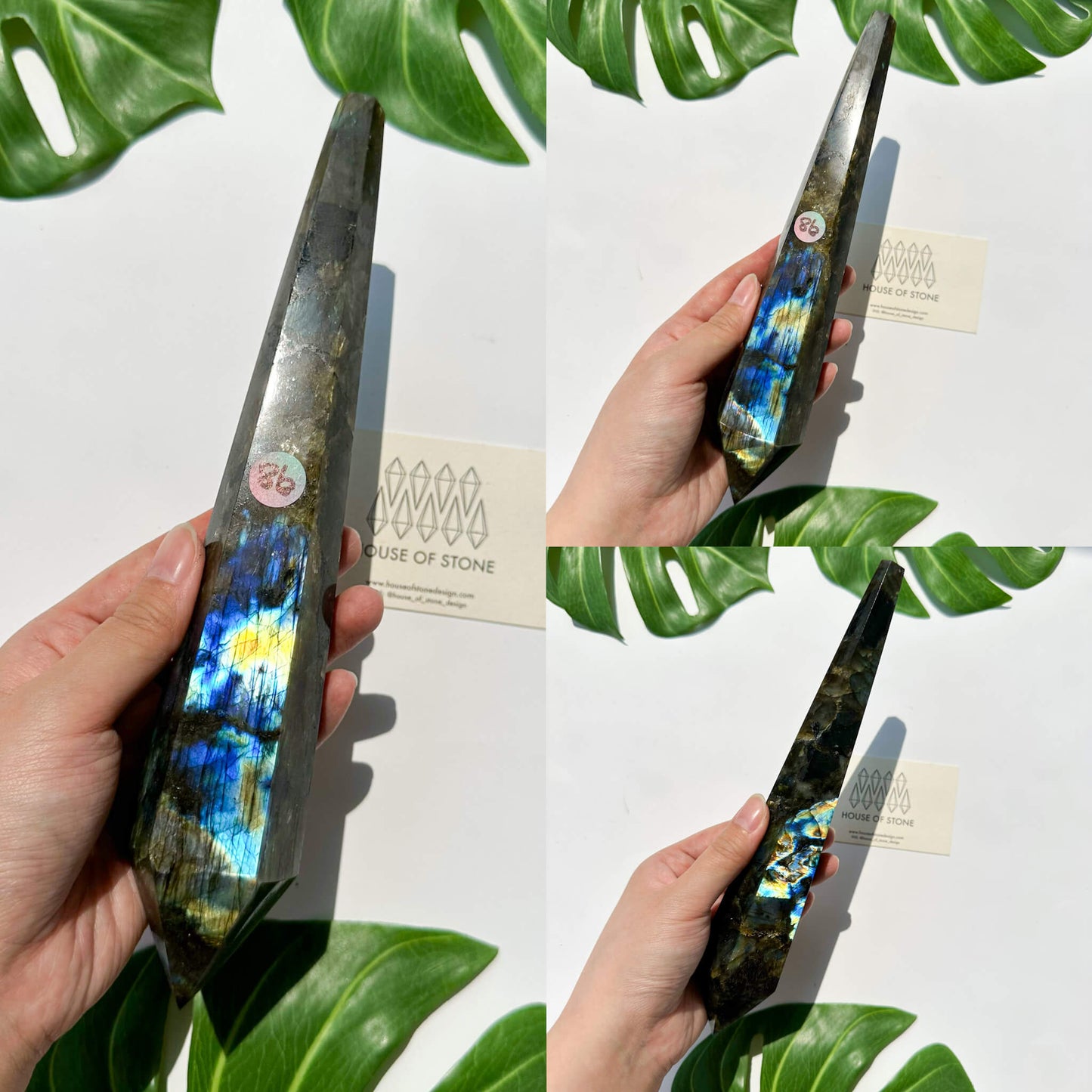 Natural Labradorite Wand/Rainbow Labradorite Crystal Point Wand/Labradorite Crystal Handle/Labradorite Stem/Wedding Bouquet Handle/Chakra Healing/AAA