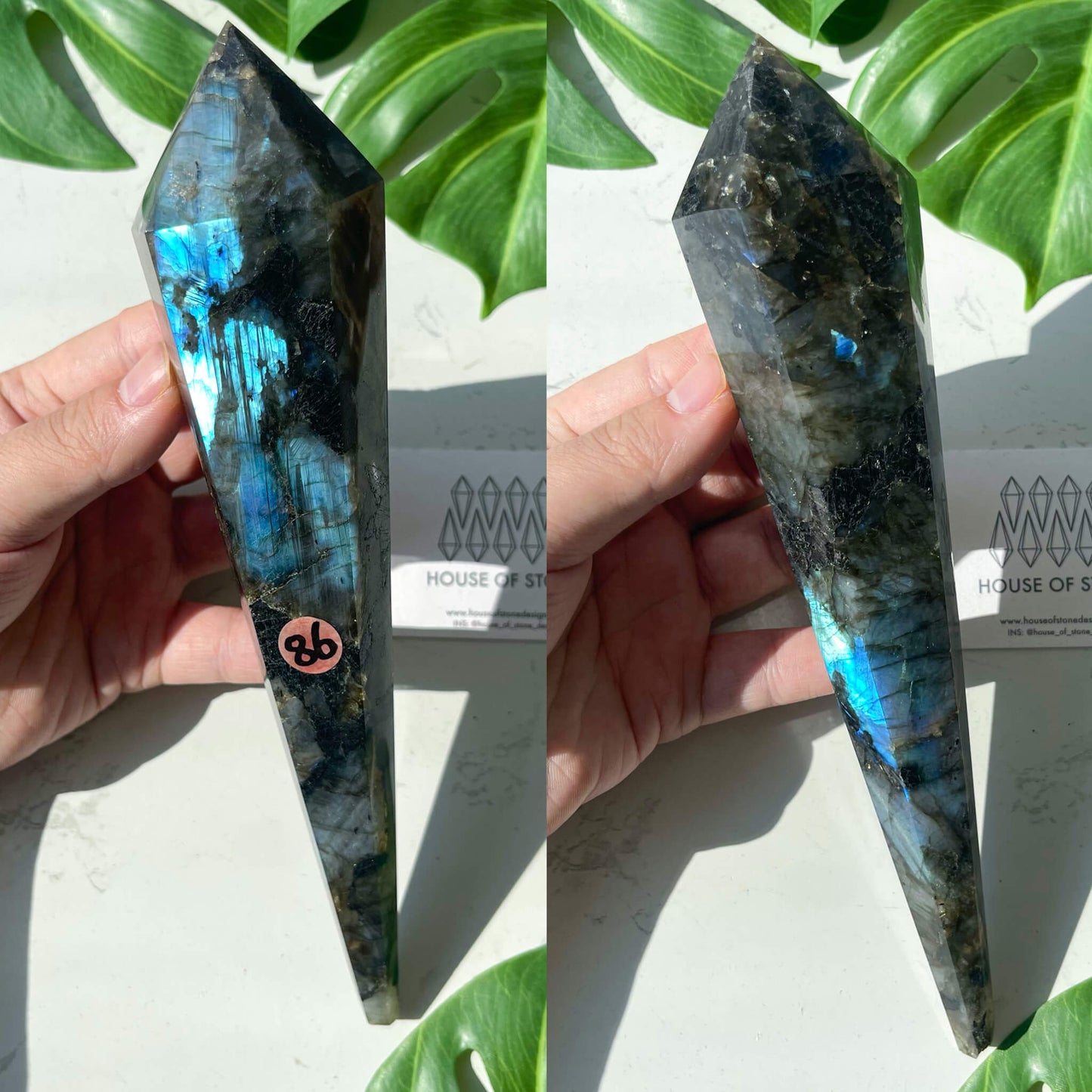 Natural Labradorite Wand/Rainbow Labradorite Crystal Point Wand/Labradorite Crystal Handle/Labradorite Stem/Wedding Bouquet Handle/Chakra Healing/AAA