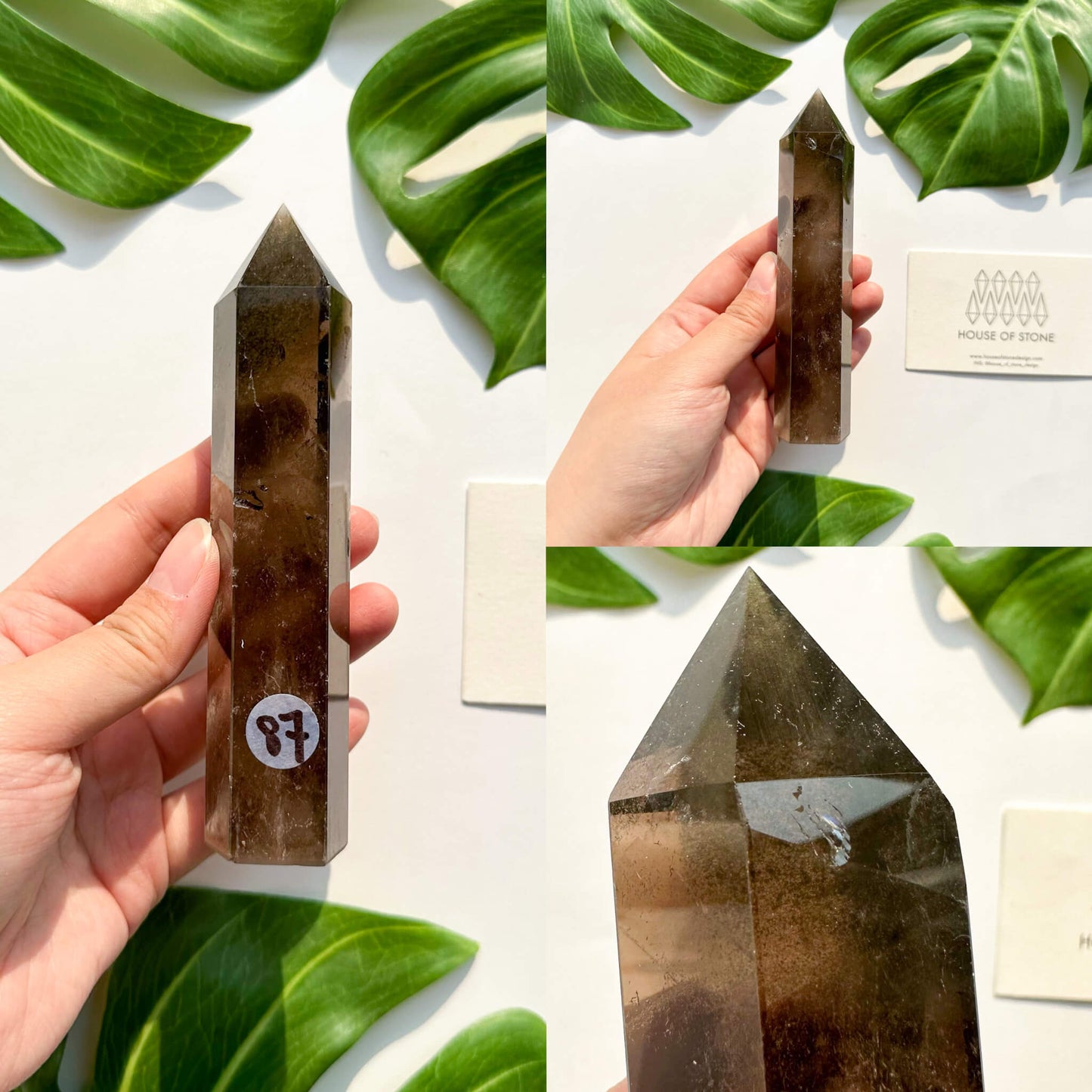 Natural Large Smoky Quartz Tower/High Quality Smoky Quartz Point Tower/Smoky Quartz Obelisk