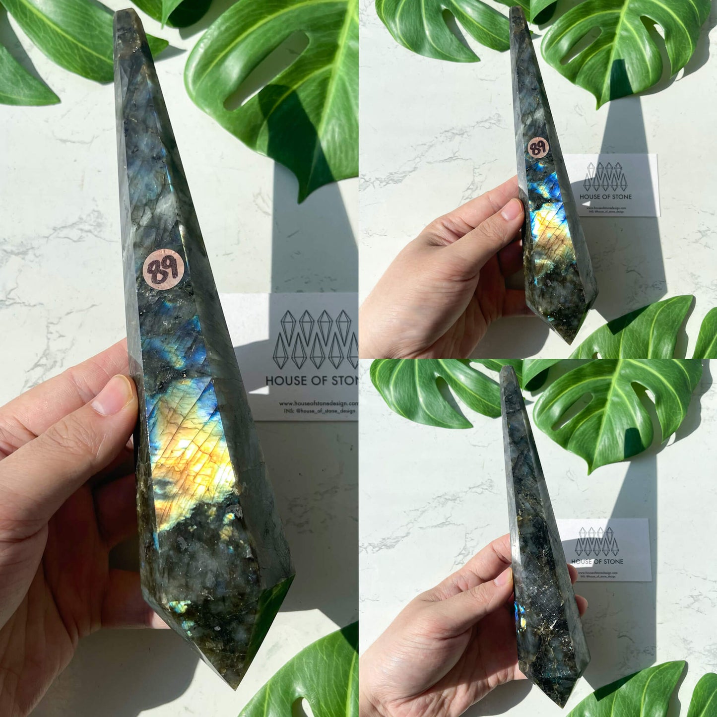 Natural Labradorite Wand/Rainbow Labradorite Crystal Point Wand/Labradorite Crystal Handle/Labradorite Stem/Wedding Bouquet Handle/Chakra Healing/AAA