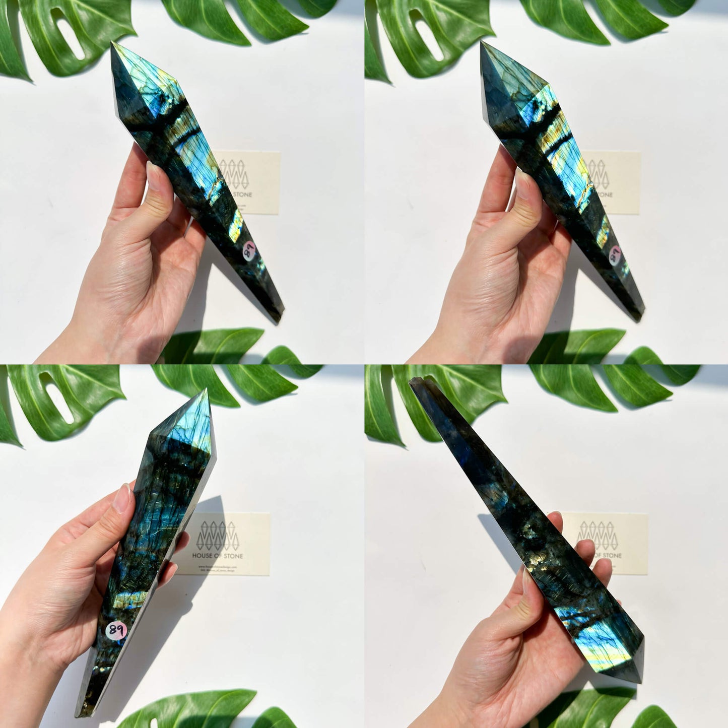 Natural Labradorite Wand/Rainbow Labradorite Crystal Point Wand/Labradorite Crystal Handle/Labradorite Stem/Wedding Bouquet Handle/Chakra Healing/AAA