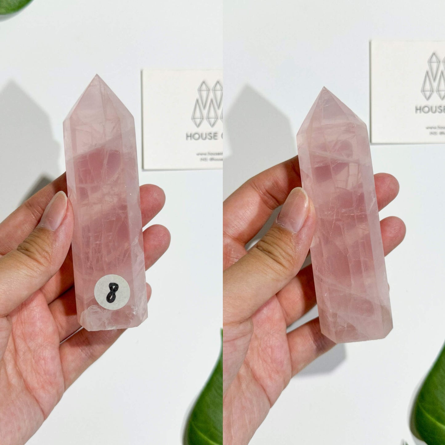 Natural Small Rose Quartz Tower/Rose Quartz Crystal Point Tower Wand/Juicy Rose Quartz Obelisk/Heart Chakra Healing/AAA