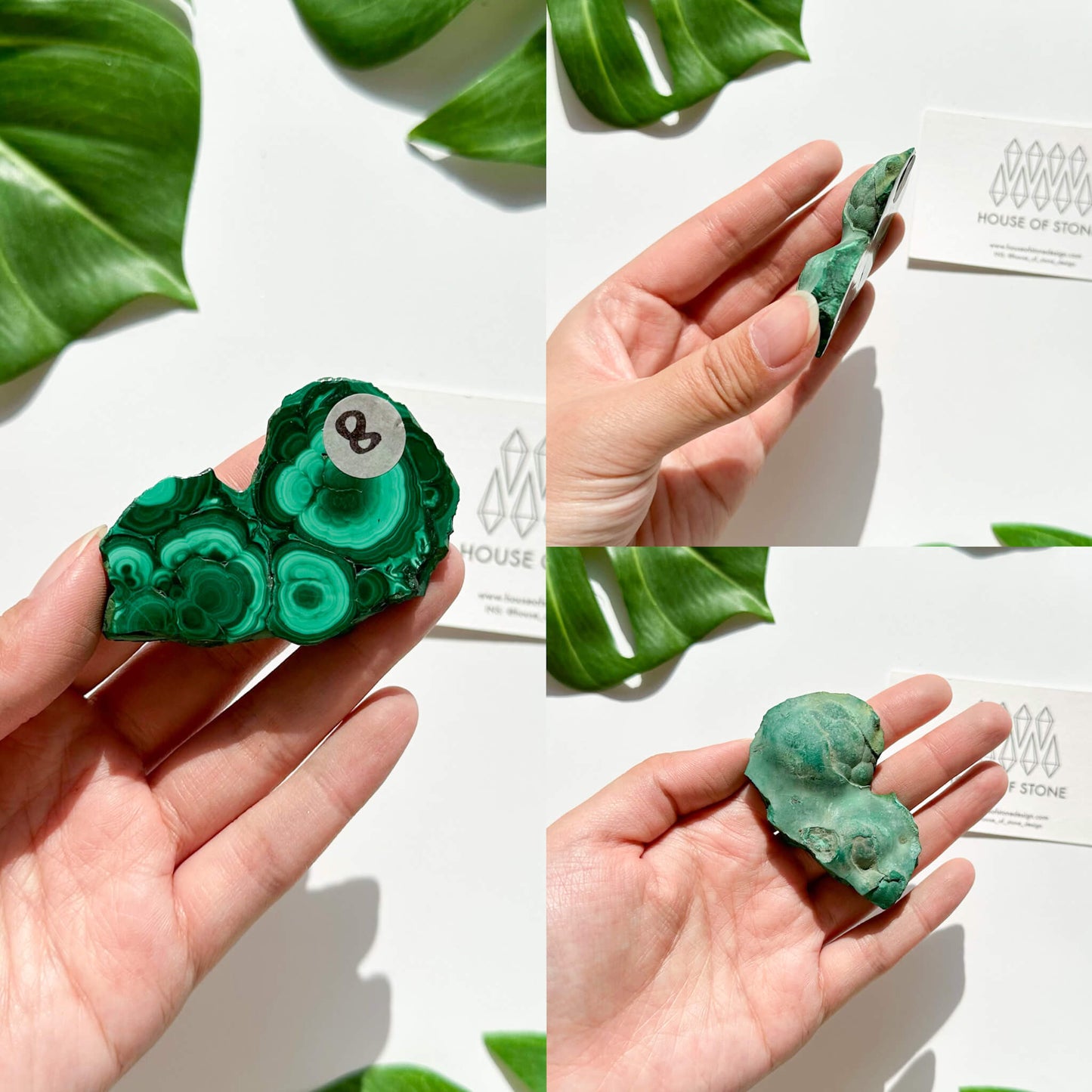 Genuine Malachite Polished Slab Specimen/Natural Malachite Slice/Raw Malachite/Chakra