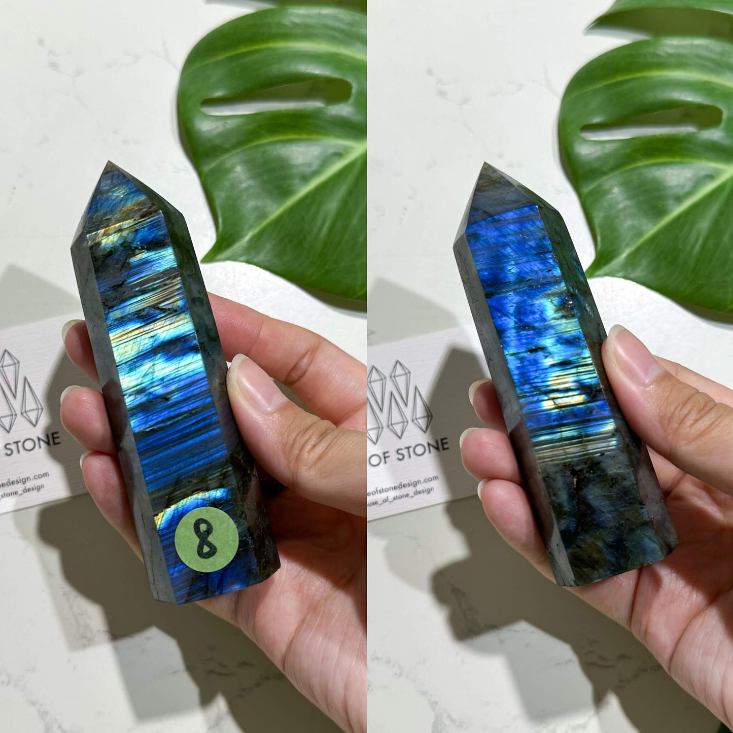 Natural Labradorite Point Tower/Rainbow Labradorite Crystal Point Wand/Labradorite Crystal Obelisk/Blue Flash Tower/Chakra Healing/AAA