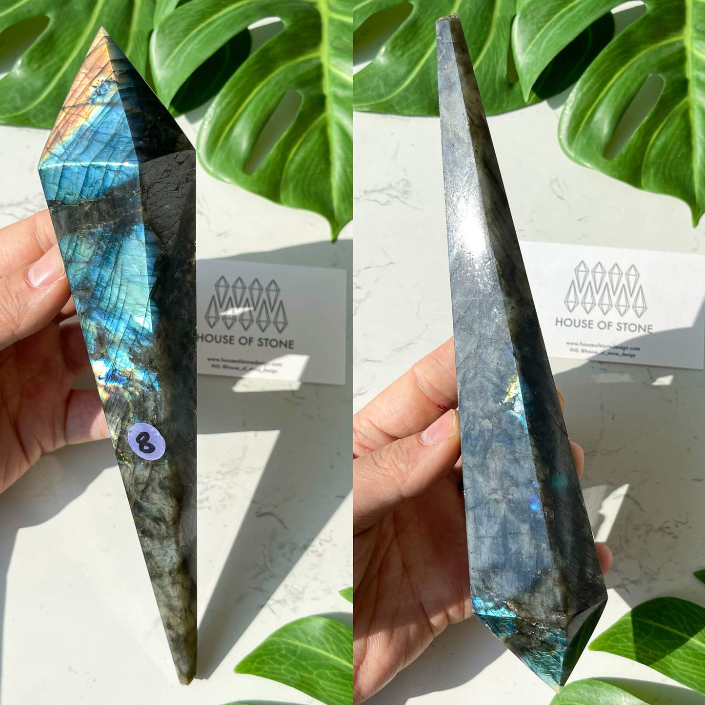 Natural Labradorite Wand/Rainbow Labradorite Crystal Point Wand/Labradorite Crystal Handle/Labradorite Stem/Wedding Bouquet Handle/Chakra Healing/AAA