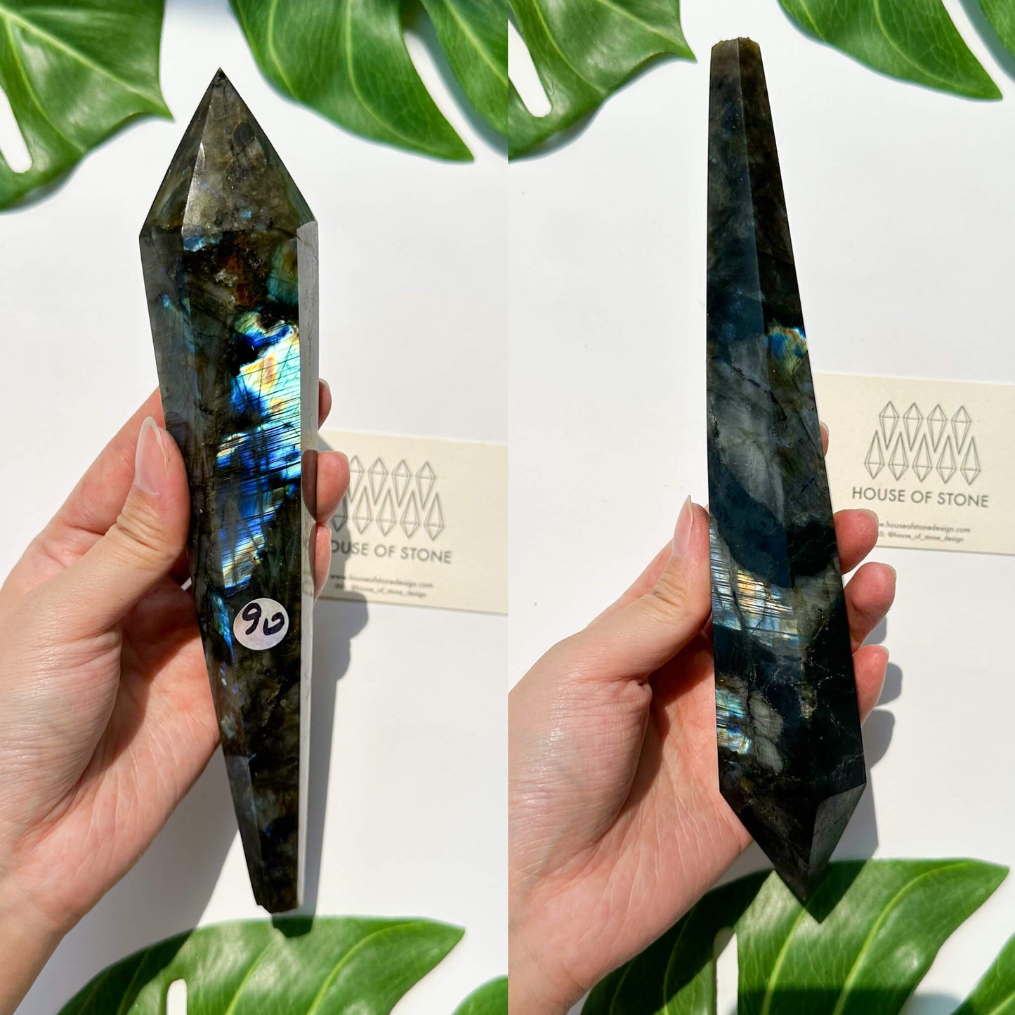 Natural Labradorite Wand/Rainbow Labradorite Crystal Point Wand/Labradorite Crystal Handle/Labradorite Stem/Wedding Bouquet Handle/Chakra Healing/AAA