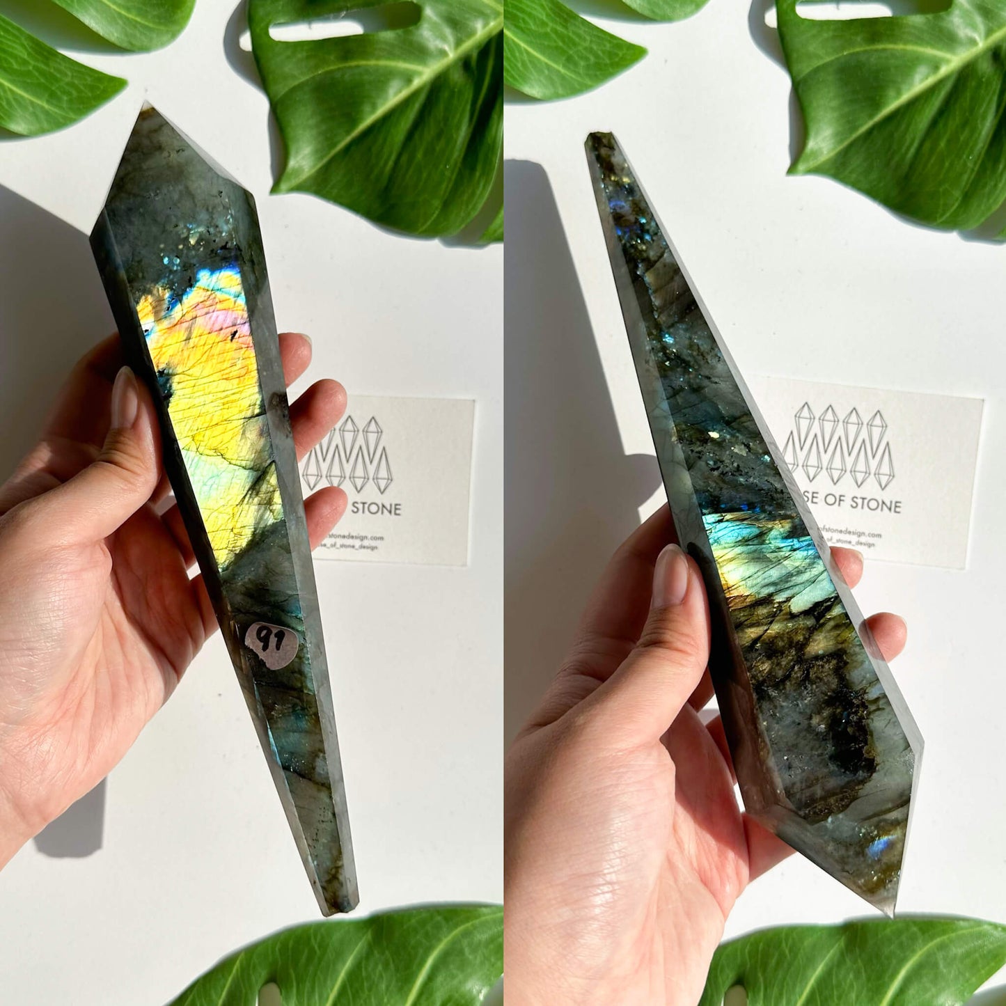 Natural Labradorite Wand/Rainbow Labradorite Crystal Point Wand/Labradorite Crystal Handle/Labradorite Stem/Wedding Bouquet Handle/Chakra Healing/AAA
