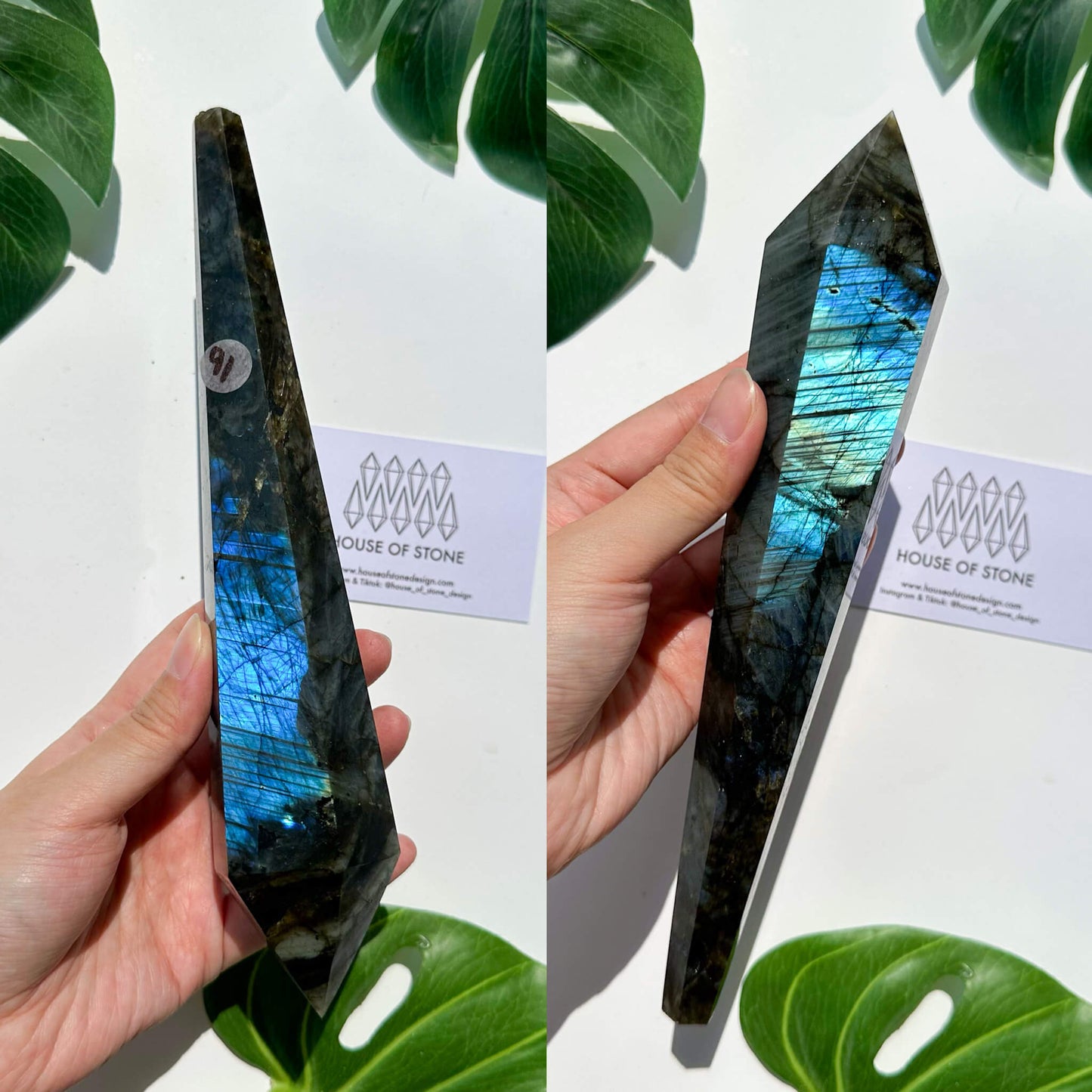 Natural Labradorite Wand/Rainbow Labradorite Crystal Point Wand/Labradorite Crystal Handle/Labradorite Stem/Wedding Bouquet Handle/Chakra Healing/AAA
