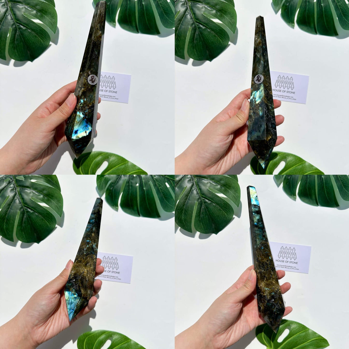 Natural Labradorite Wand/Rainbow Labradorite Crystal Point Wand/Labradorite Crystal Handle/Labradorite Stem/Wedding Bouquet Handle/Chakra Healing/AAA