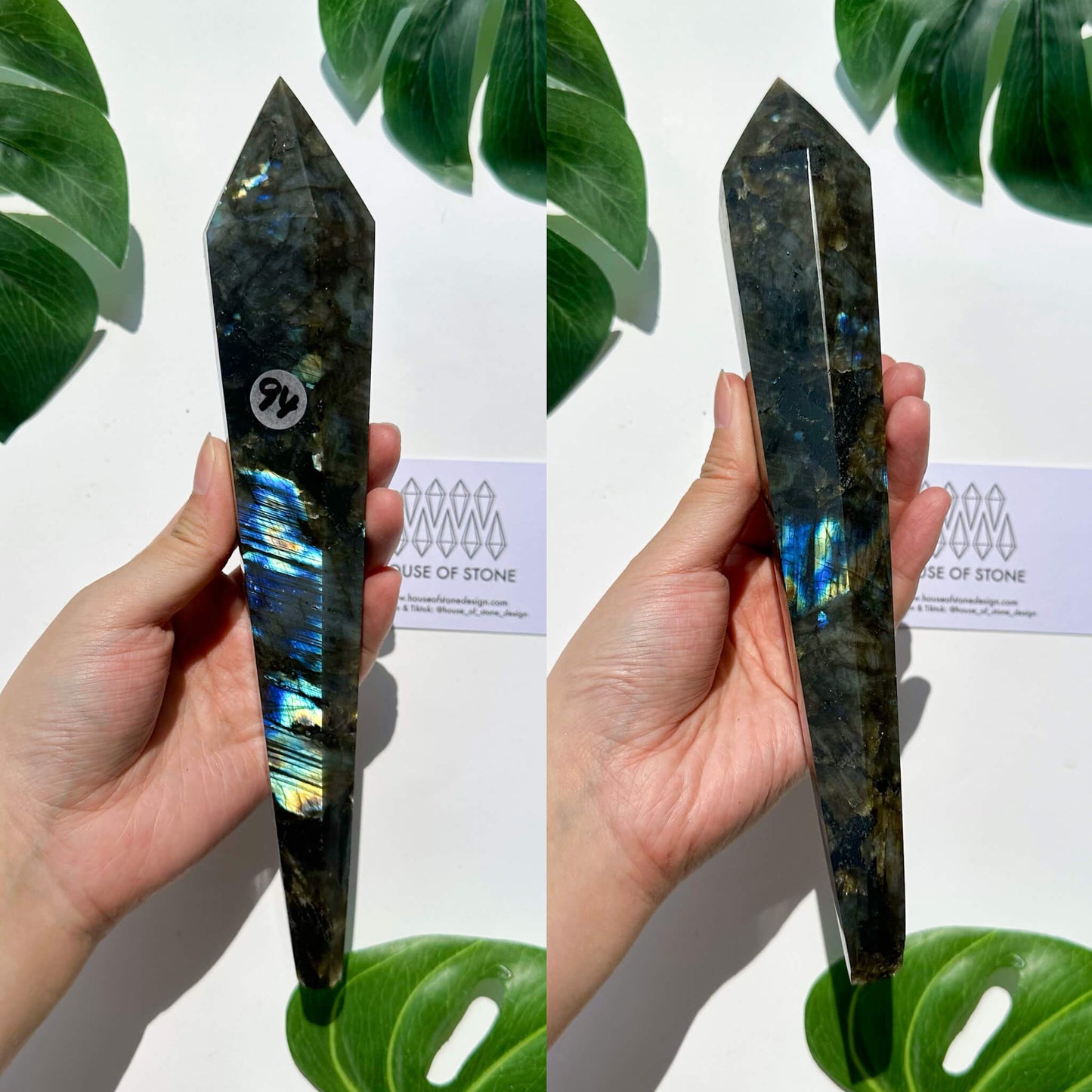 Natural Labradorite Wand/Rainbow Labradorite Crystal Point Wand/Labradorite Crystal Handle/Labradorite Stem/Wedding Bouquet Handle/Chakra Healing/AAA