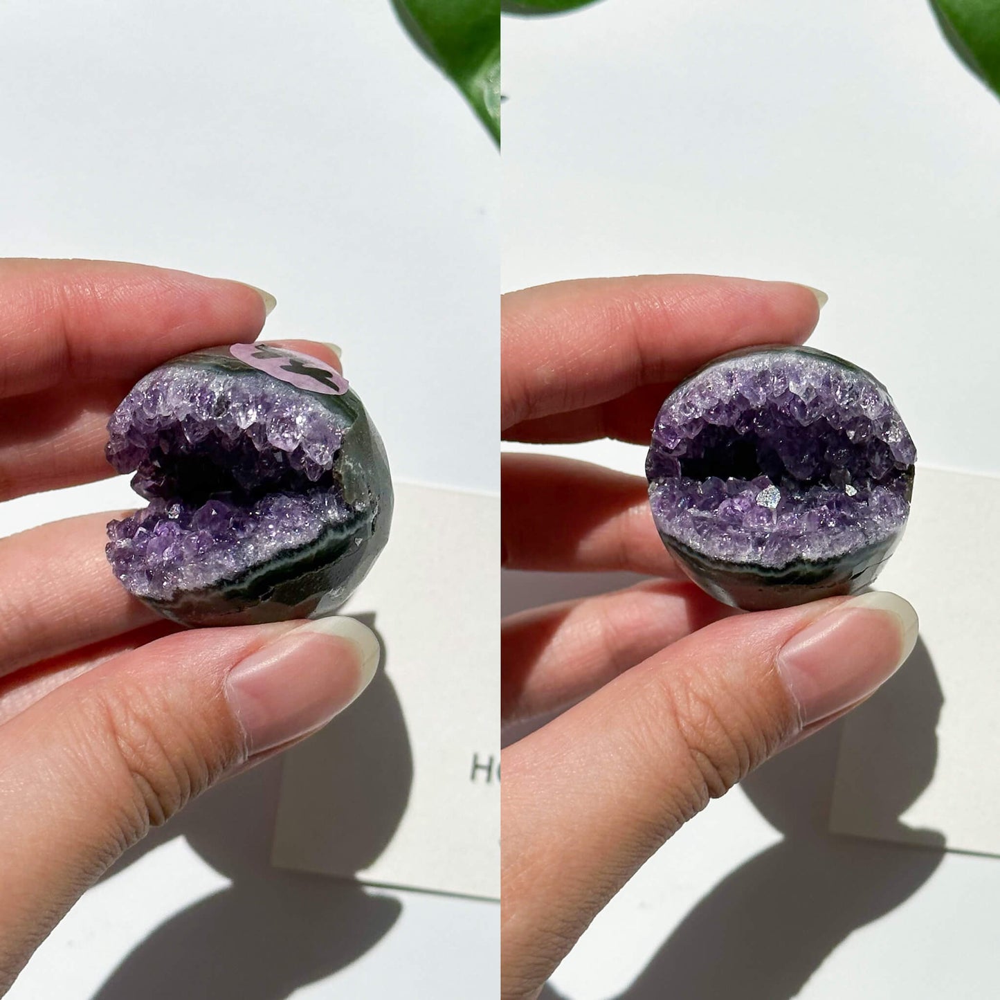 Natural Amethyst Geode Sphere/Druzy Amethyst Crystal Sphere/Amethyst Crystal Cluster Sphere/ChakraHealing/Meditation Tools/AAA