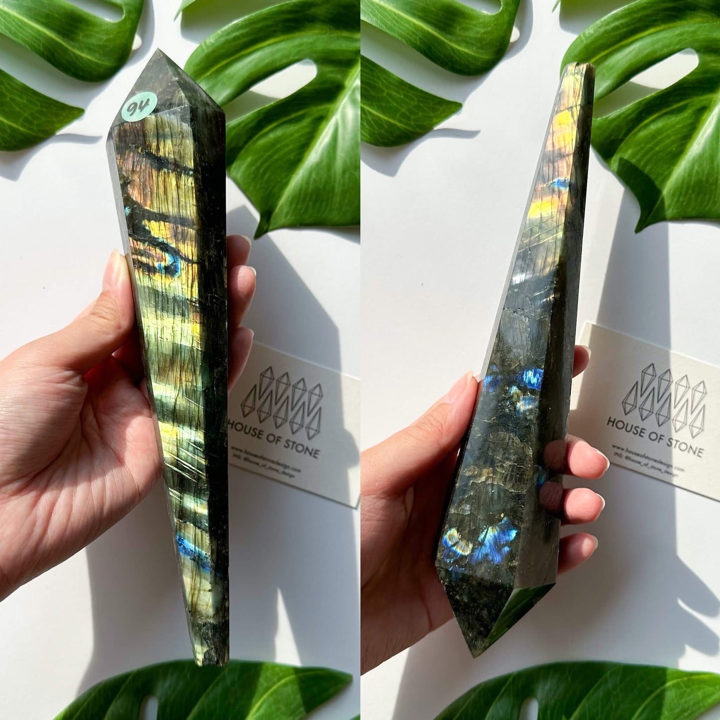 Natural Labradorite Wand/Rainbow Labradorite Crystal Point Wand/Labradorite Crystal Handle/Labradorite Stem/Wedding Bouquet Handle/Chakra Healing/AAA