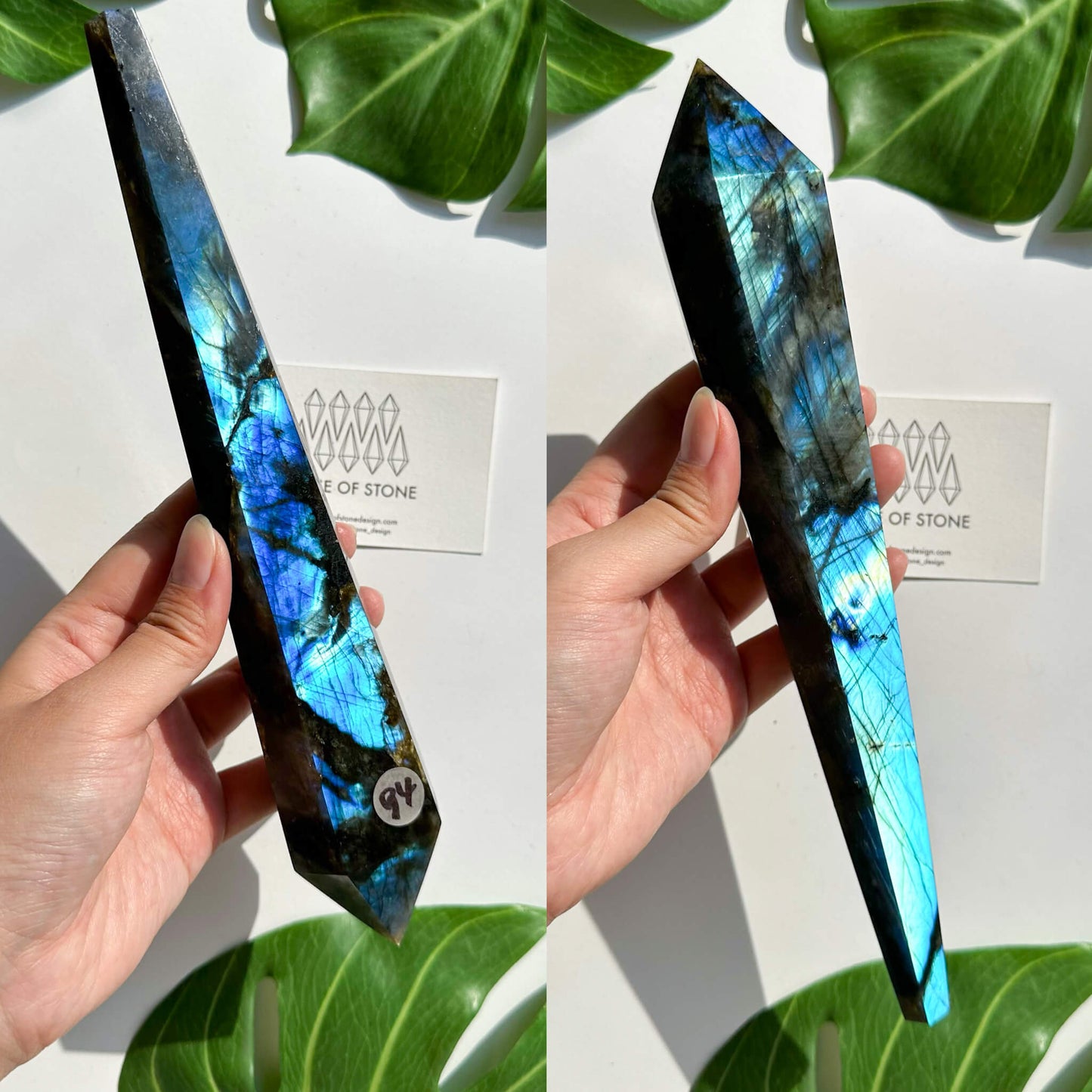 Natural Labradorite Wand/Rainbow Labradorite Crystal Point Wand/Labradorite Crystal Handle/Labradorite Stem/Wedding Bouquet Handle/Chakra Healing/AAA