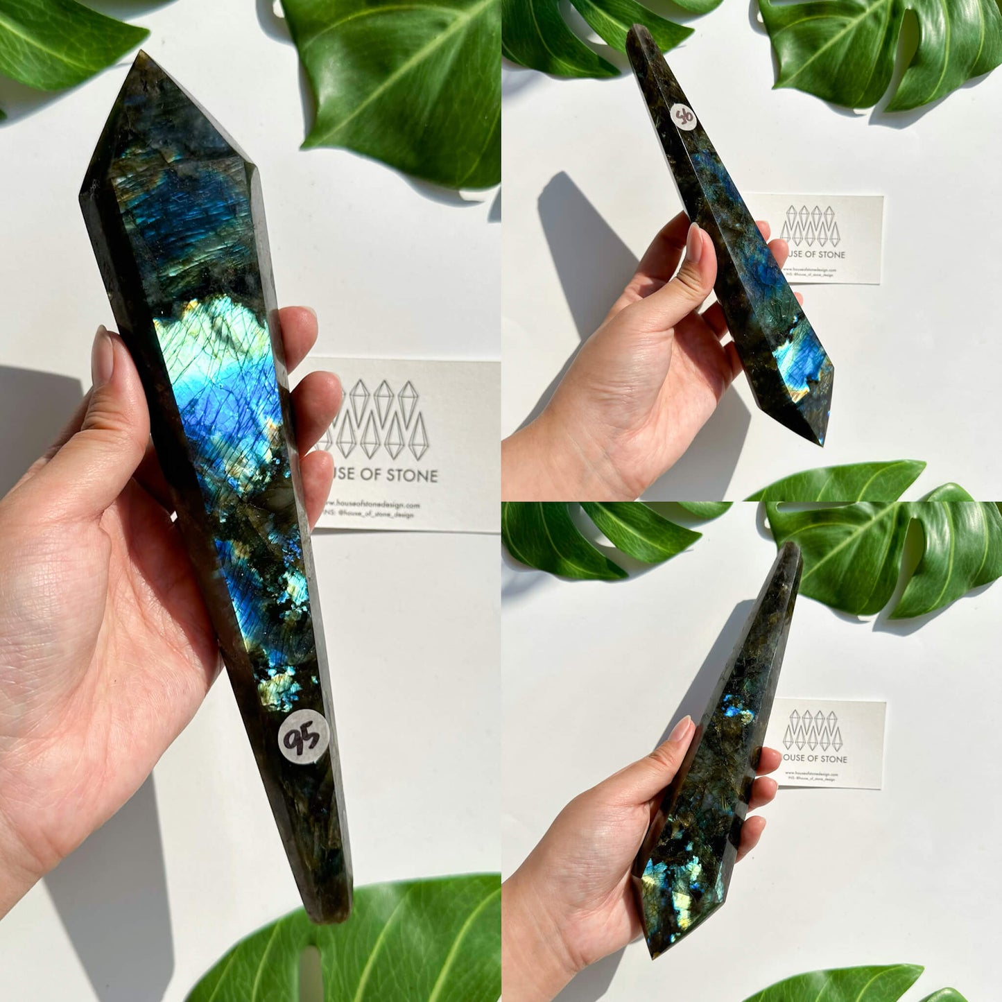 Natural Labradorite Wand/Rainbow Labradorite Crystal Point Wand/Labradorite Crystal Handle/Labradorite Stem/Wedding Bouquet Handle/Chakra Healing/AAA
