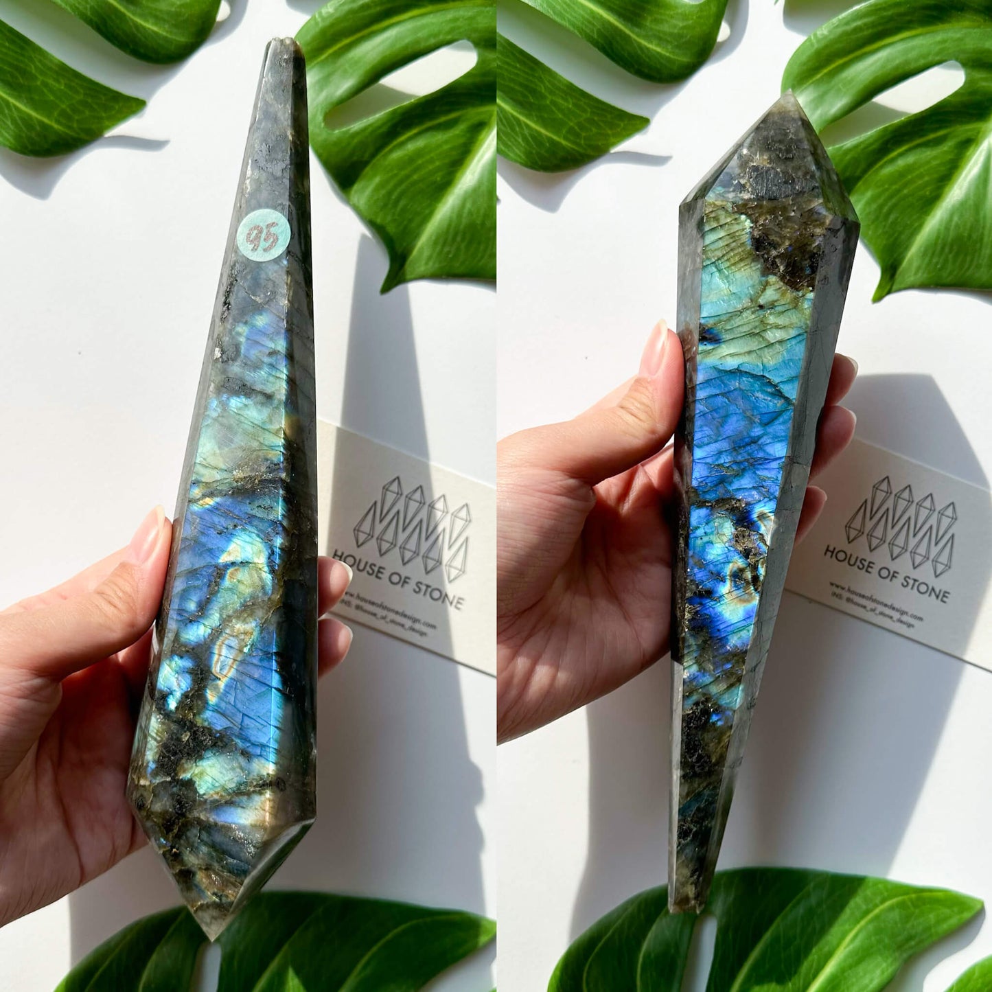 Natural Labradorite Wand/Rainbow Labradorite Crystal Point Wand/Labradorite Crystal Handle/Labradorite Stem/Wedding Bouquet Handle/Chakra Healing/AAA